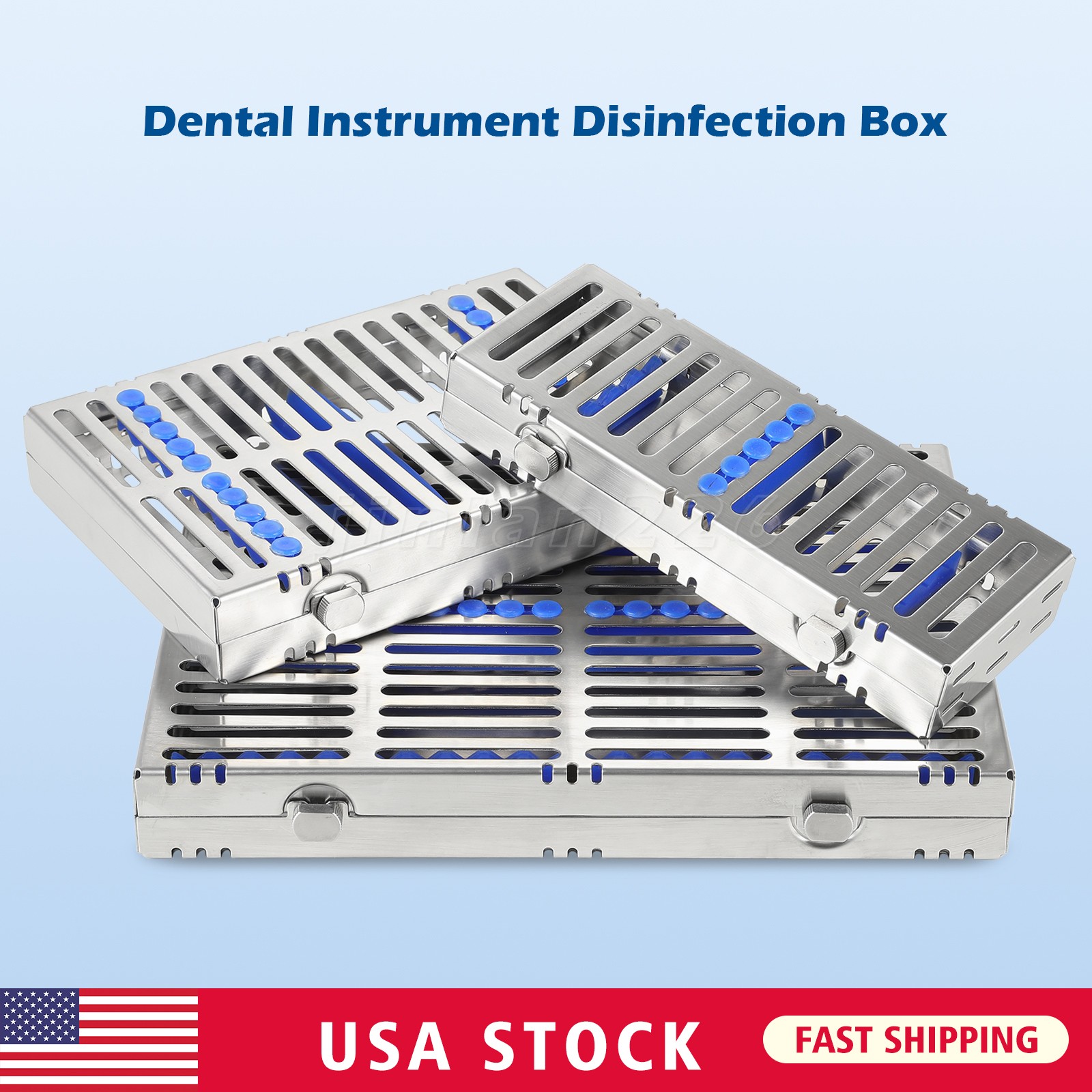 Sterilization Tray Box Case Disinfection Box SS for 5 10 20 Surgical Instruments