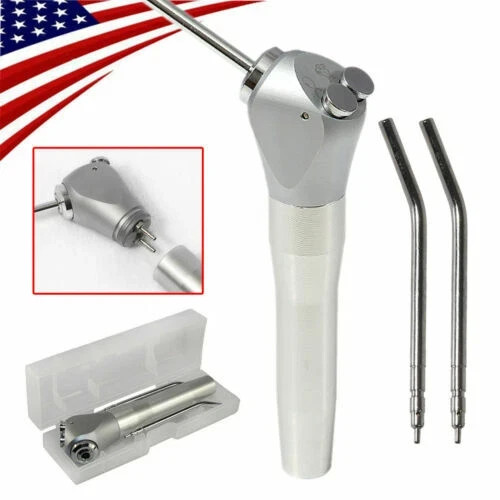 Dental Air Water Spray Triple 3 Way Button Syringe Handpiece + 2 Nozzles Tips