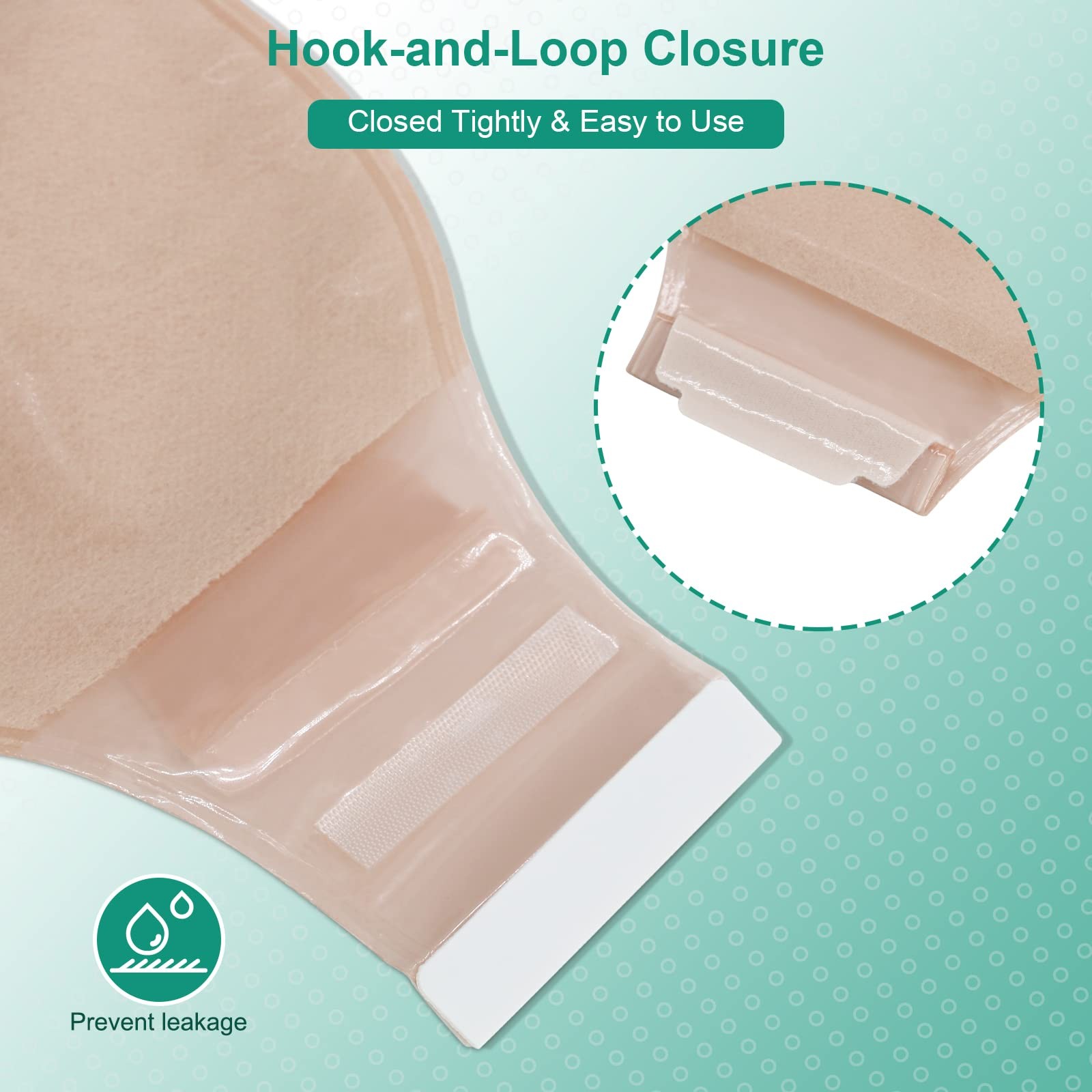SUCONBE Ostomy Supplies, 21PCS Colostomy Bag with Hook-and-Loop Closure- 15 PCS