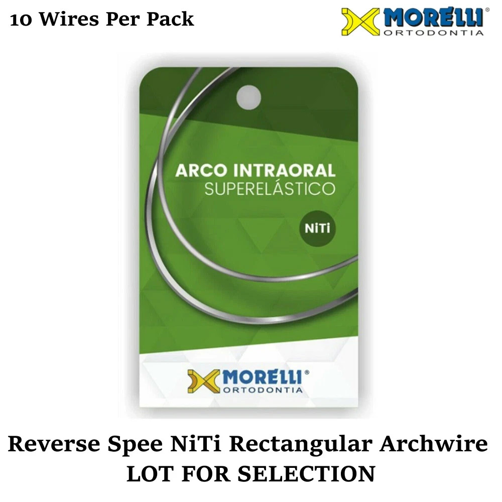 10 Morelli NiTi Reverse Curve Rectangular Technical Arch Wires Pack