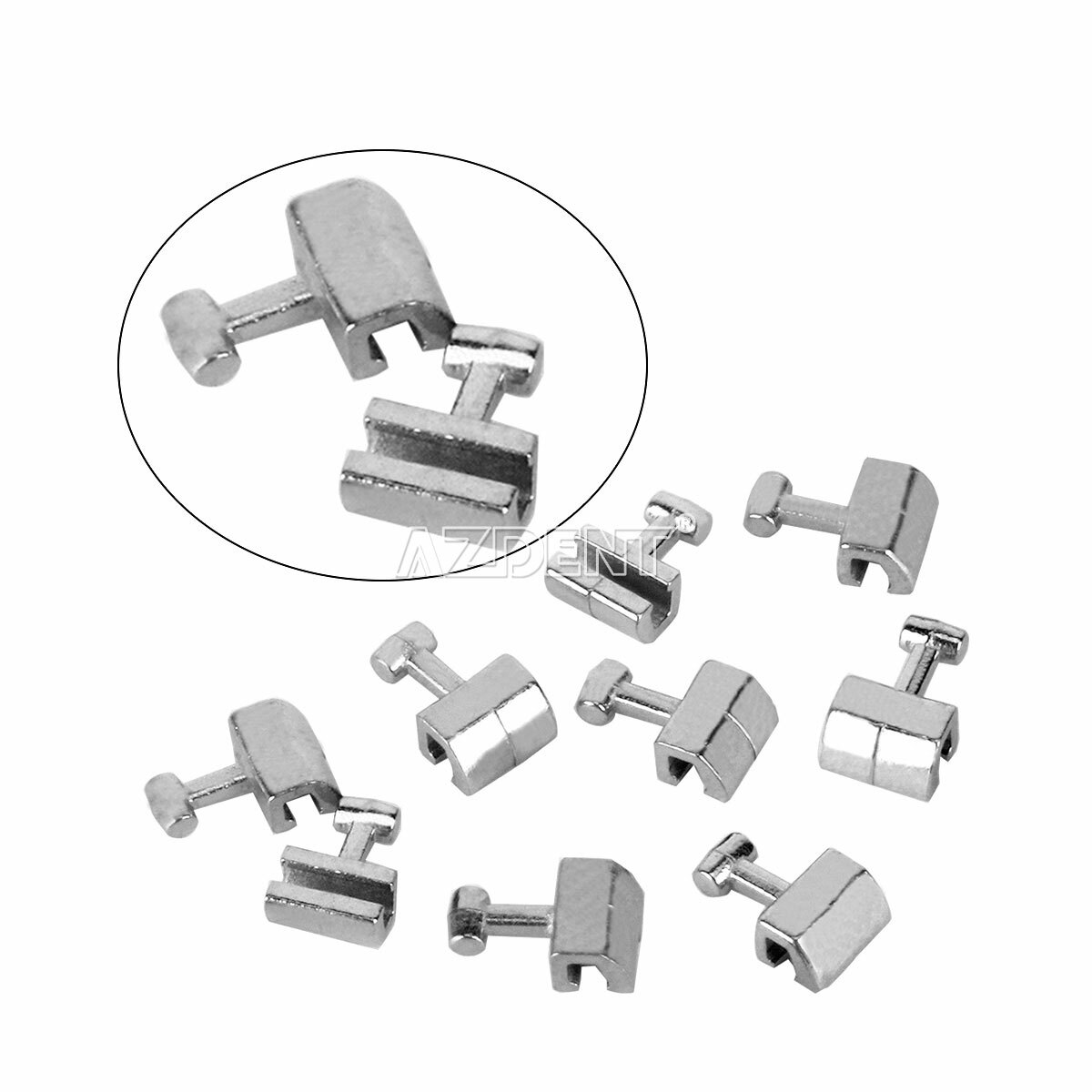 AZDENT Dental Orthodontic Crimpable Stops Hook Short/Long/Left+Right with Tool