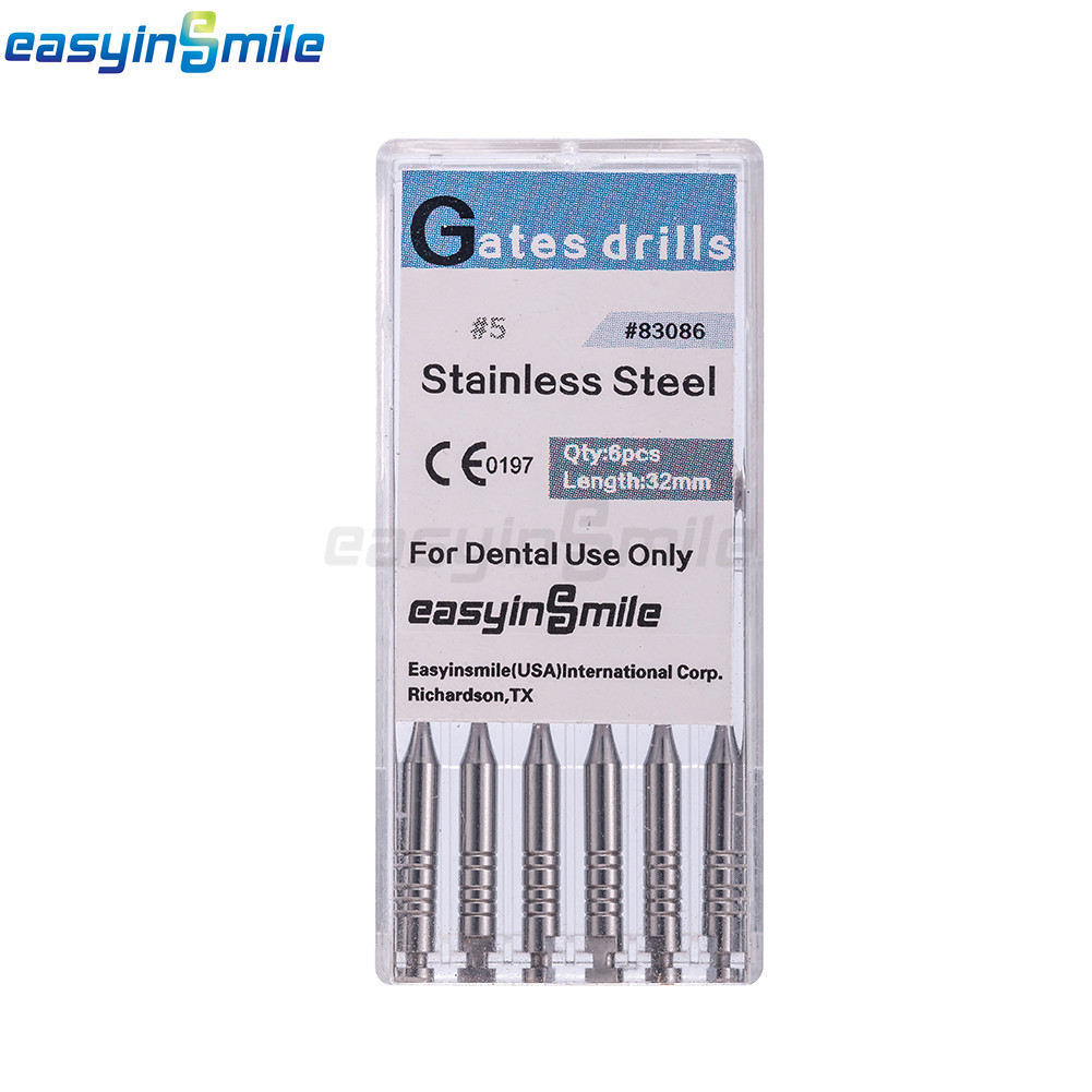 #1-#6 Dental Glidden Drill Endodontic Gates Glidden Bur Root Canal Reamers 6File