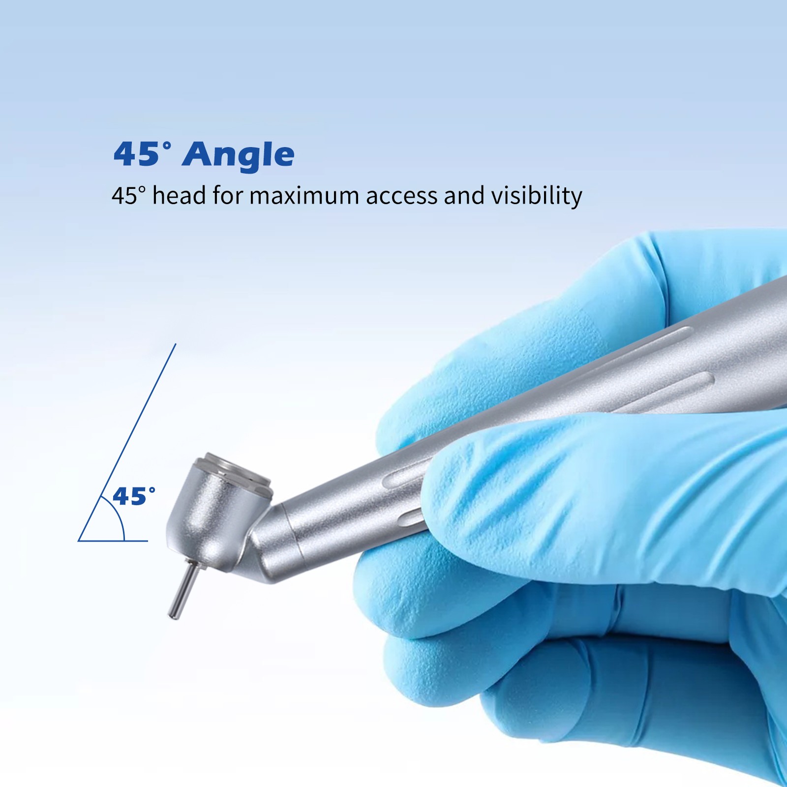 Dental 45 Degree High Speed Handpiece 4Holes Air Turbine WCA4 Push Button WCA4