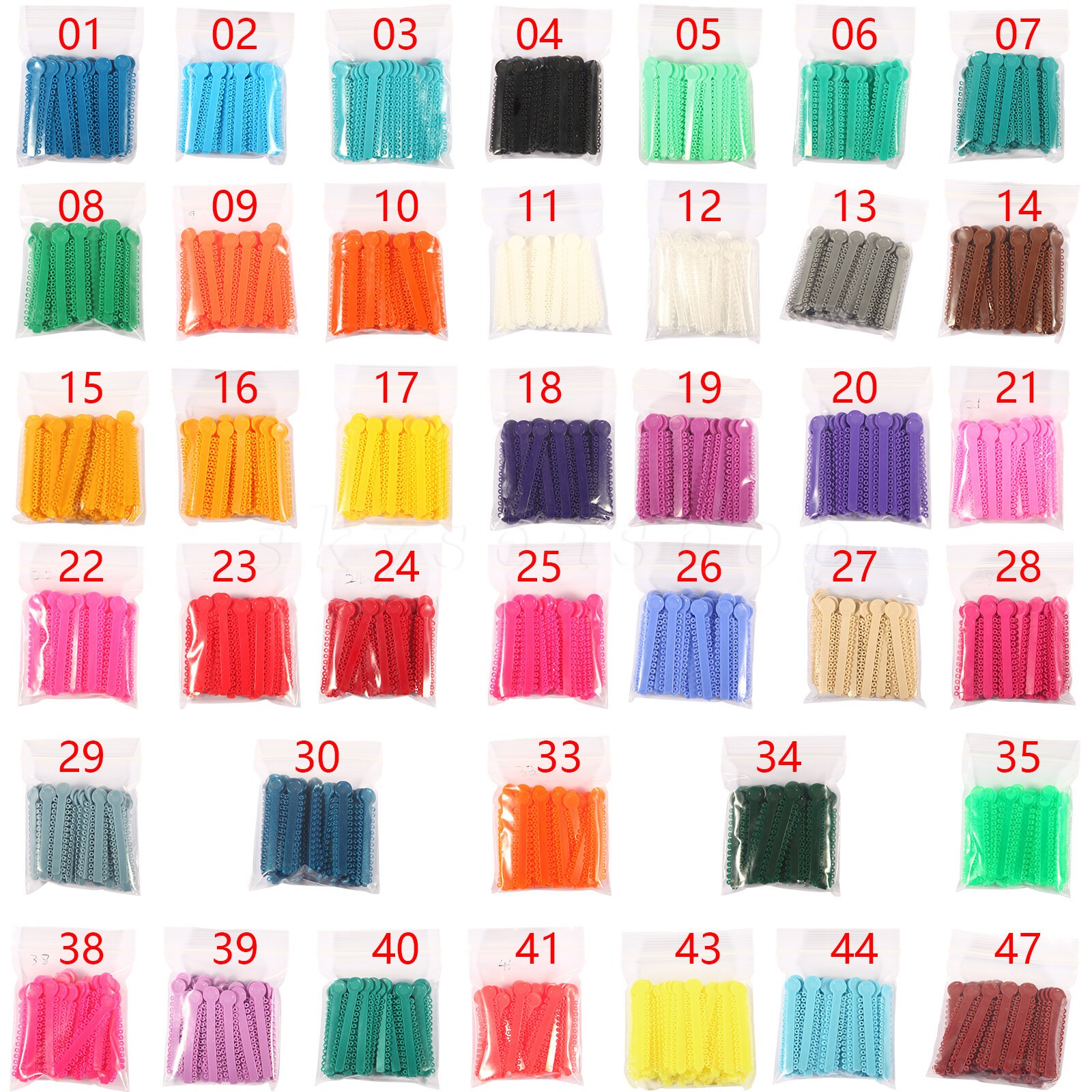 1040Pcs Orthodontic Bracket Elastic Ligature Ties Rubber Bands For Sale Braces