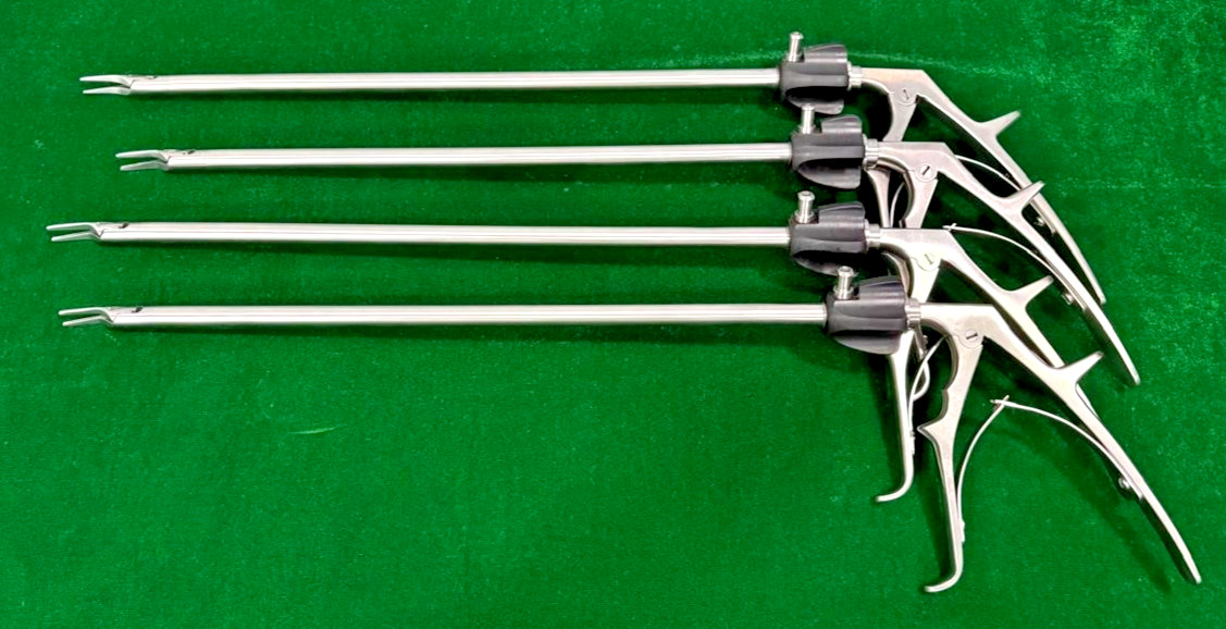 4 pcs Laparoscopic Clip Applicator LT300 Single Action 10mmx330mm Reusable