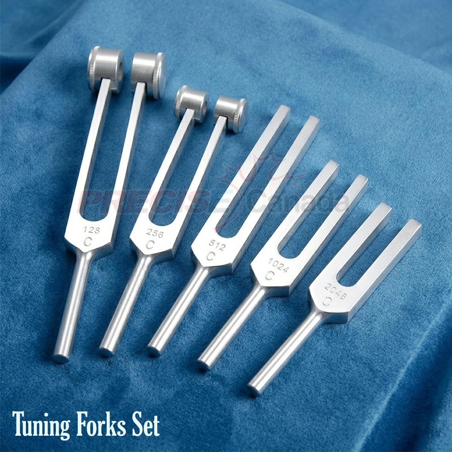 Tuning Fork 5 Set-128Hz,256Hz,512Hz,1024Hz&2048Hz for Healing &Vibration Therapy