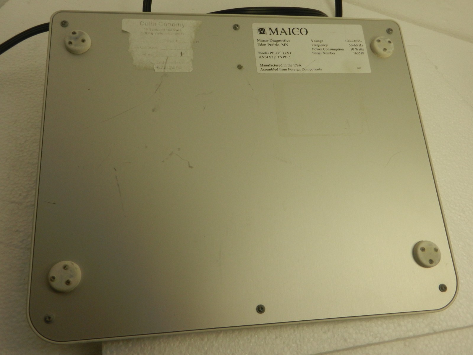 Maico Diagnostics Pilot Test Audiometer With Power Cord Only ( SMALL DEFECT LCD)