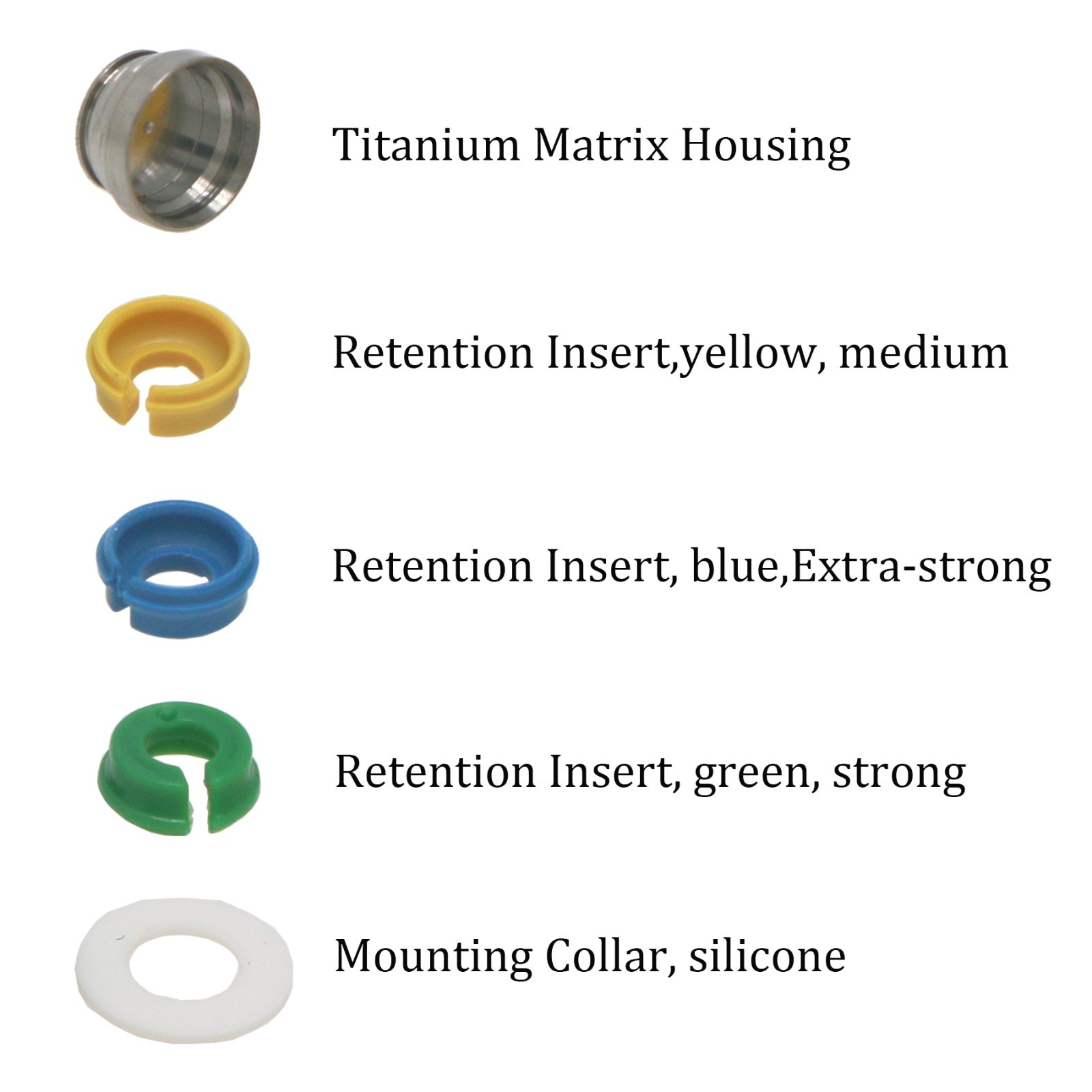 Dental Locator Retention Insert Novaloc Peek Cap Denture Cap Assembly Processing