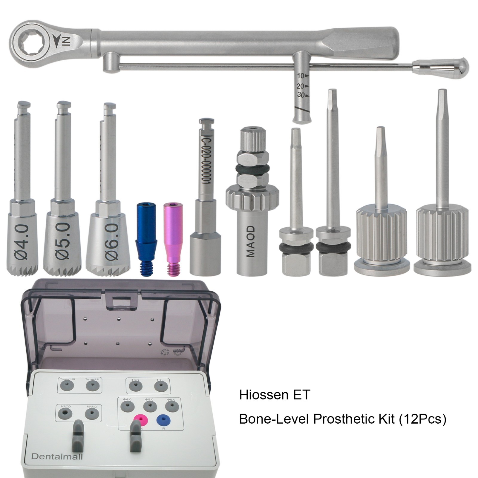 Hiossen Implant Bone-Level Surgical Tool 1.2 Wrench Driver Profiler Guide Screw