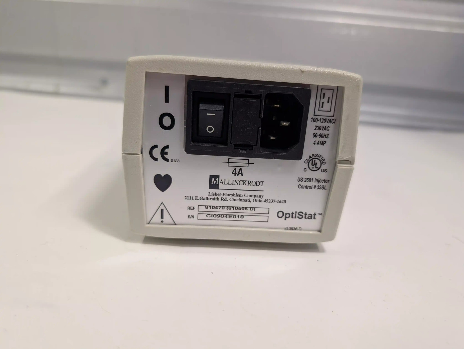Mallinckrodt OptiStat Injector Power Supply REF 810470 Liebel-Flarsheim