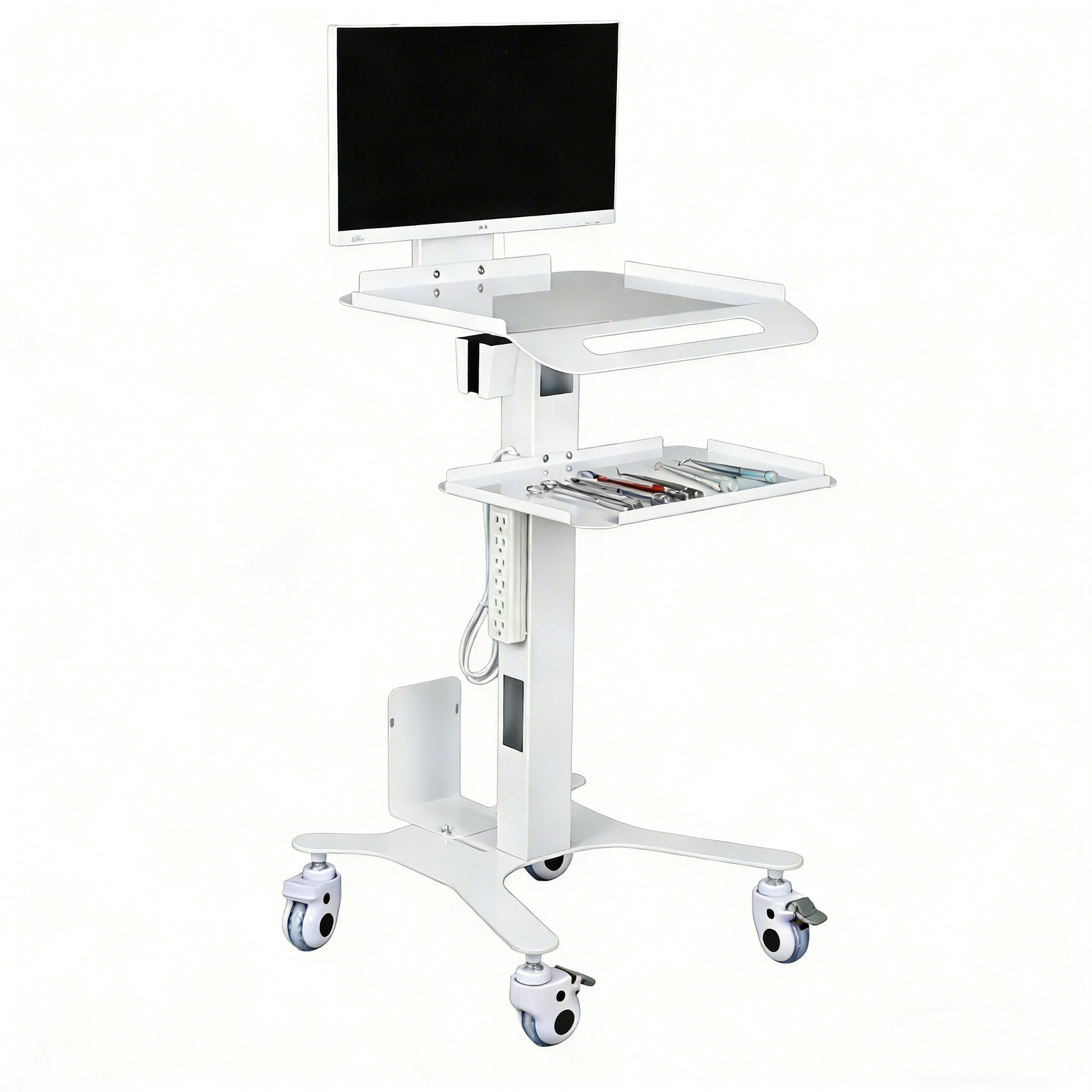 Medical MobileCart Adjustable Rolling Trolley w/Wheel for DentalClinic Hospital
