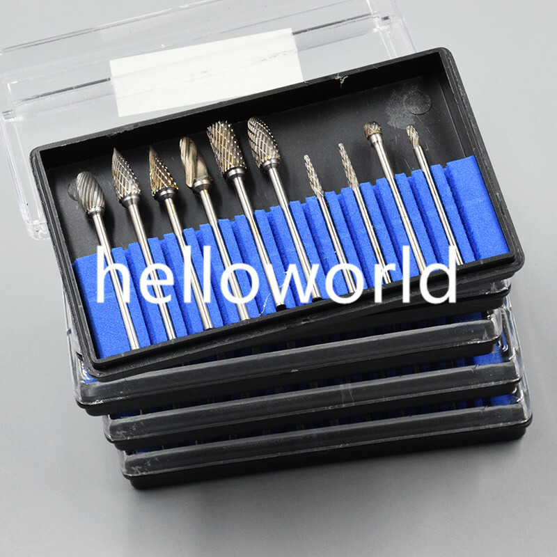 Dental Lab Alloy Carbide Cutter Kit HP Tungsten Steel Tooth Polisher Burs 2.35