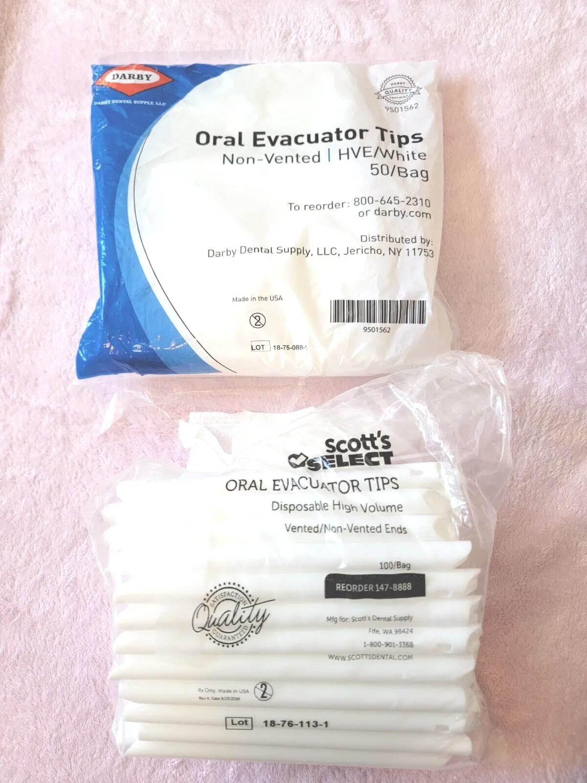 120 Dental Disposable Oral Evacuators Tips Vented Non-vented White Oral HVE Tips