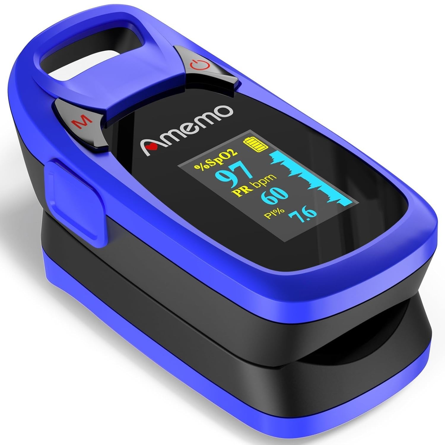 OLED Fingertip Pulse Oximeter with Plethysmograph
