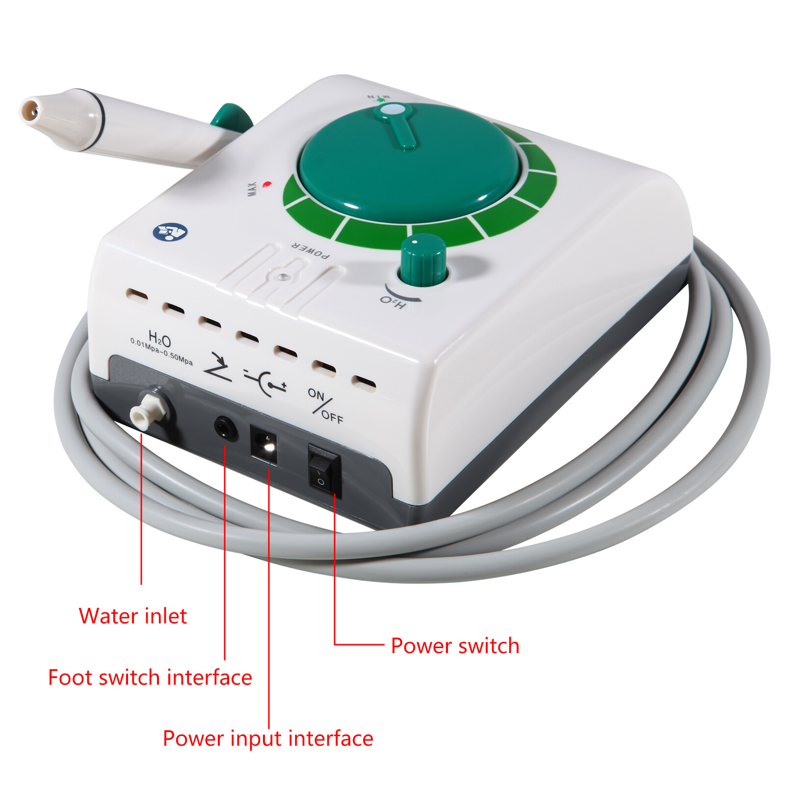 Dental Ultrasonic Piezo Scaler +5*Tips +HP-1 Detachable Handpiece For EMS ns