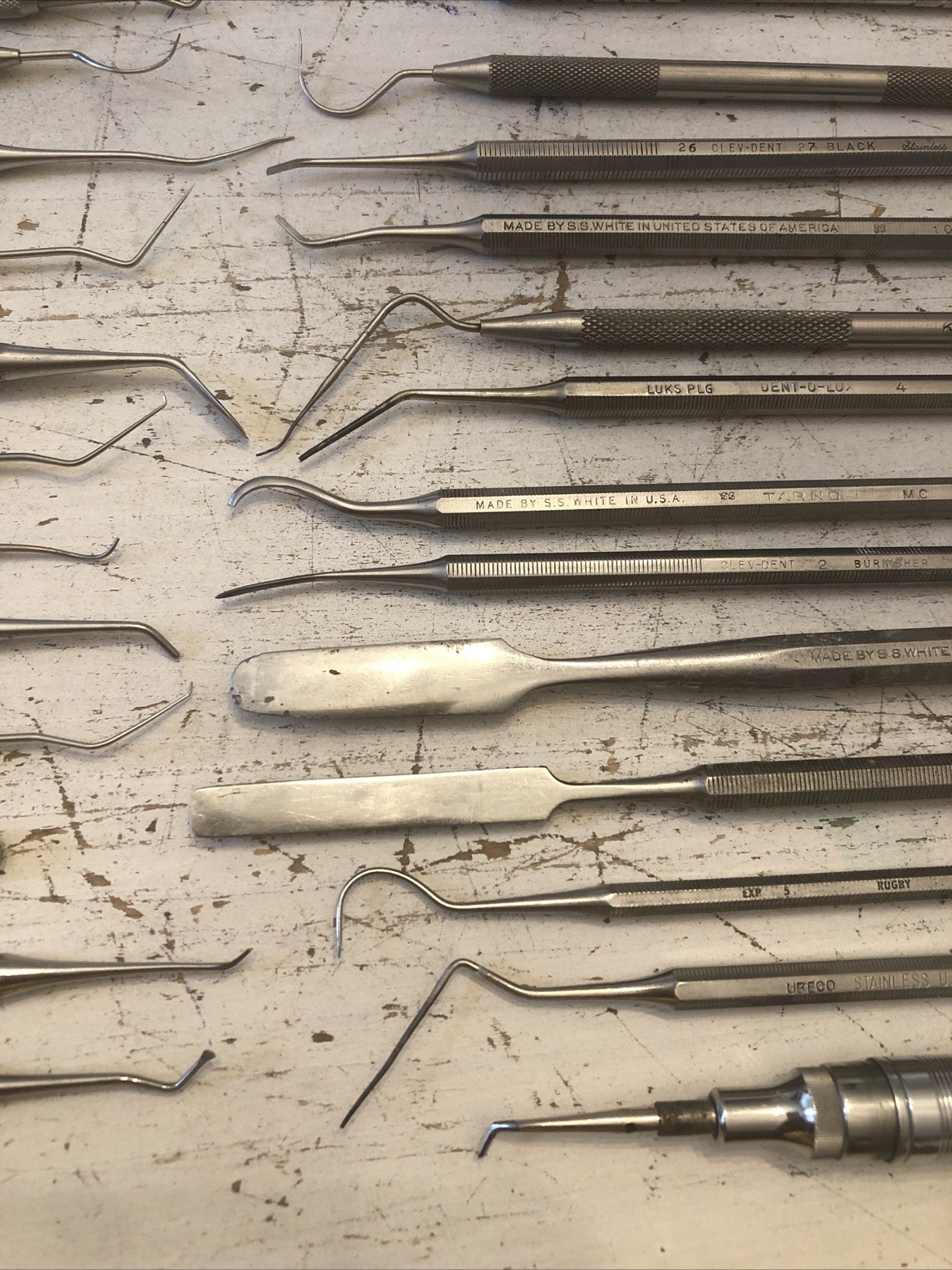 Lot of Mixed Dental Stainless Steel Tools Instruments NORDENT, SS WHITE, RUGBY