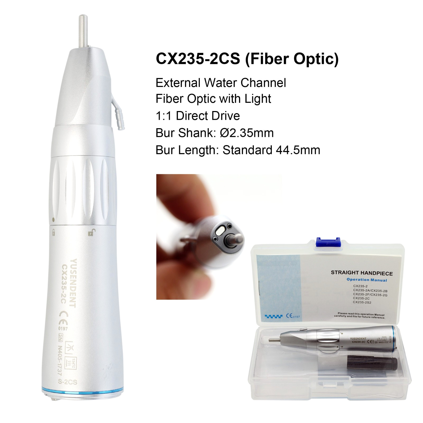 COXO Dental Surgical Handpiece 1:1 Straight Nose Cone 2BS 2CS 20 Degree Angle 2S