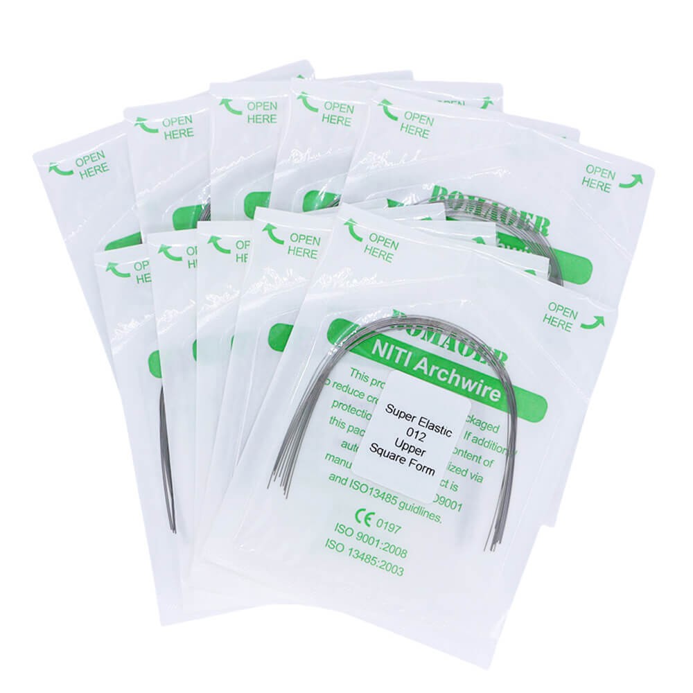 50×Dental Orthodontic Super Elastic Niti Round Arch Wire Square Form 012 Upper