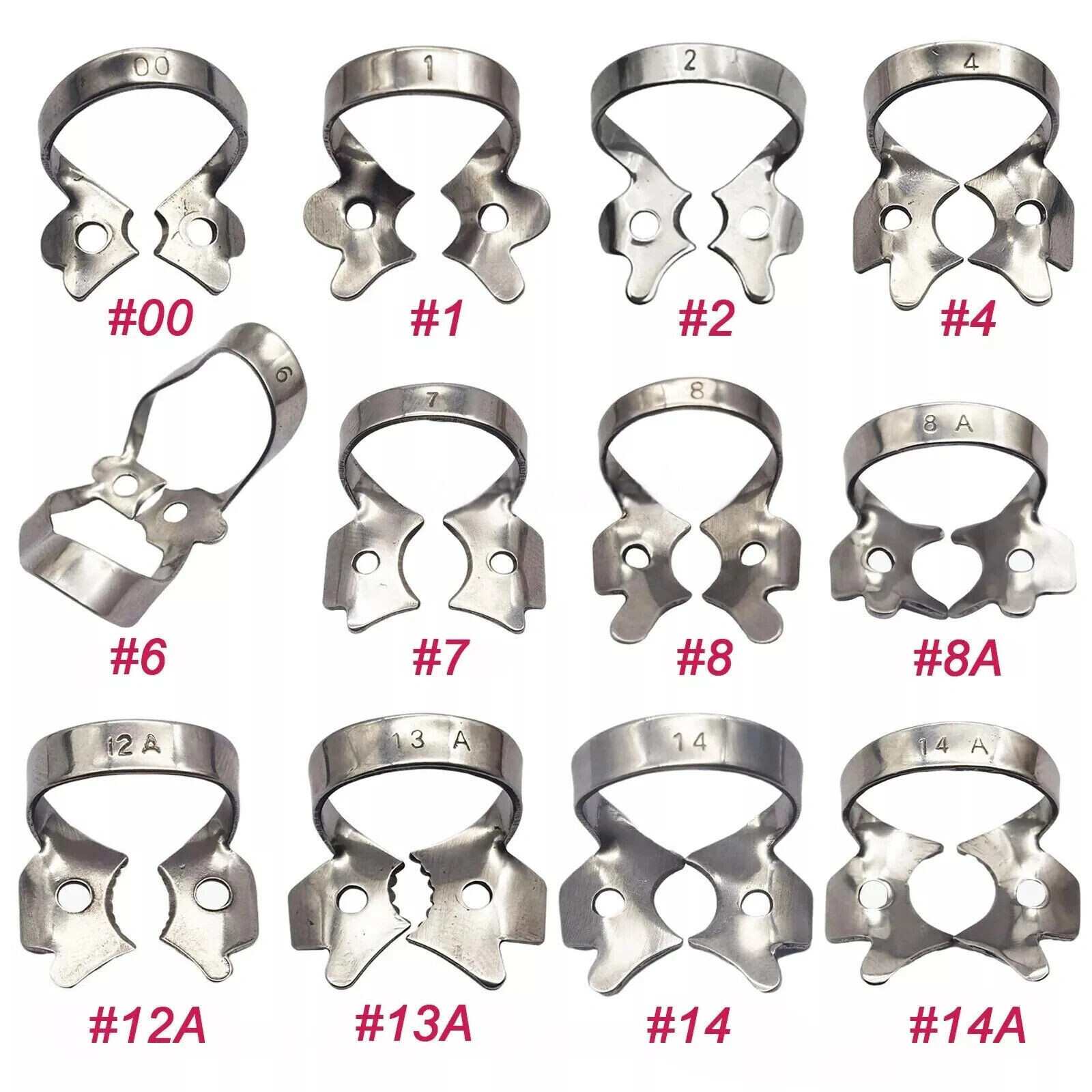 56Size Dental Endodontic Rubber Dam Clamps Stainless Instruments Surgical Clamp