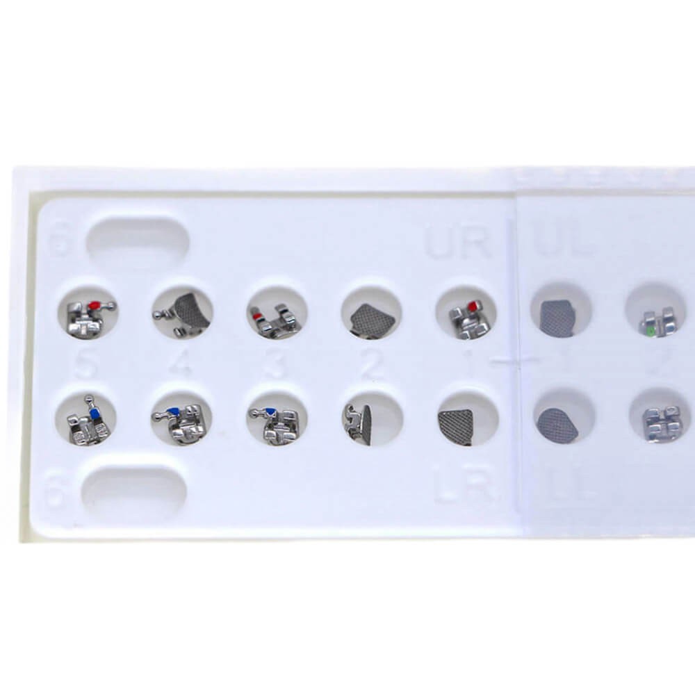 1 Pack Dental Orthodontic Bracket Standard MBT 0.022″ 345 Hooks Sandblasted