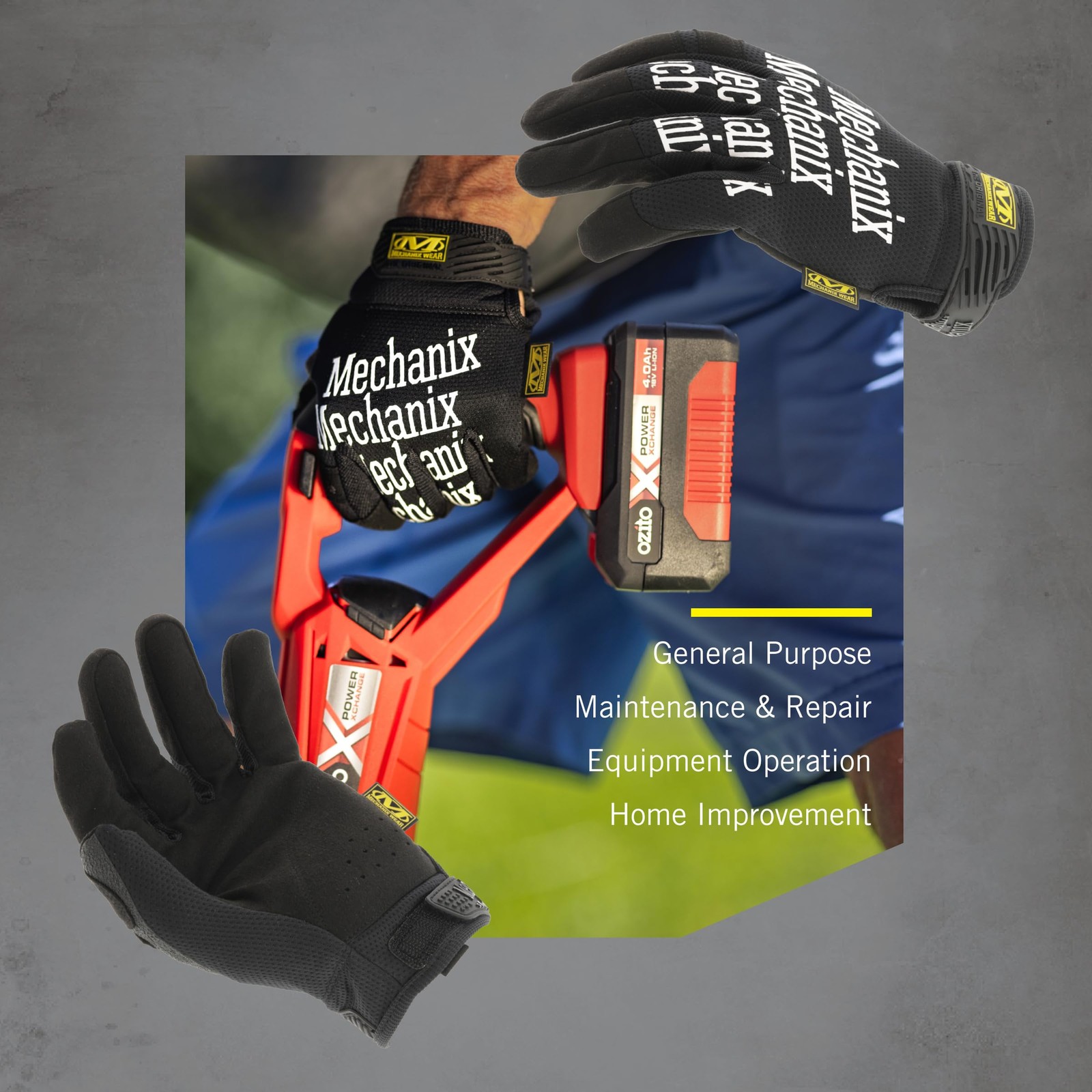 Mechanix Wear Original Work Gloves – Multi-Purpose Outdoor Work Gloves – Secure