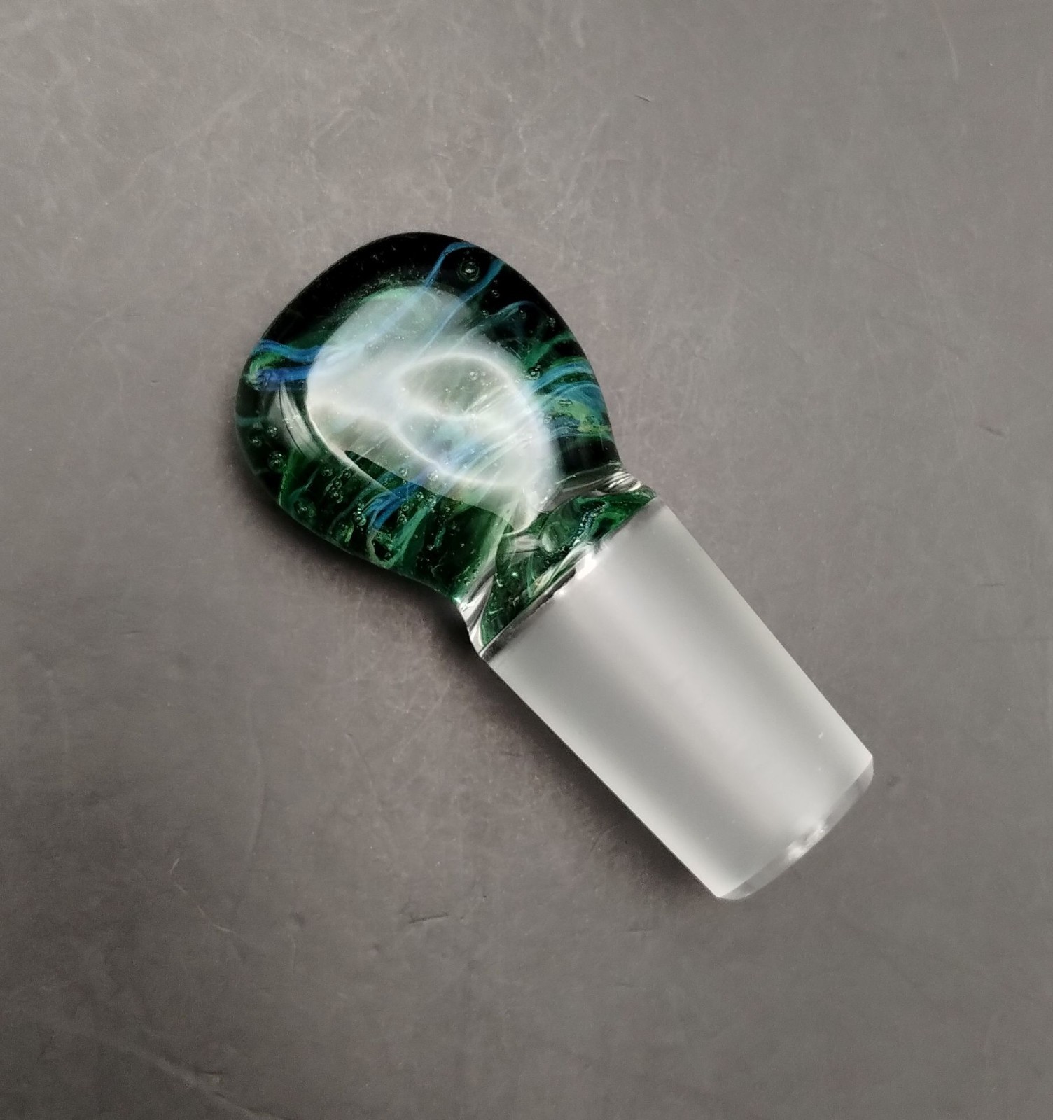 Multicolor Swirl 18mm Glass Male Ground Joint Stopper Cap