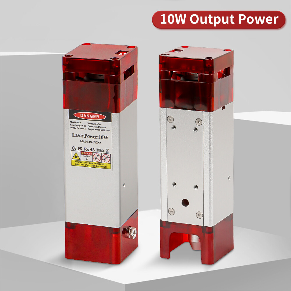 80W 12V Laser Engraver Cutting Module 10W Output Optical Power Air Assistance
