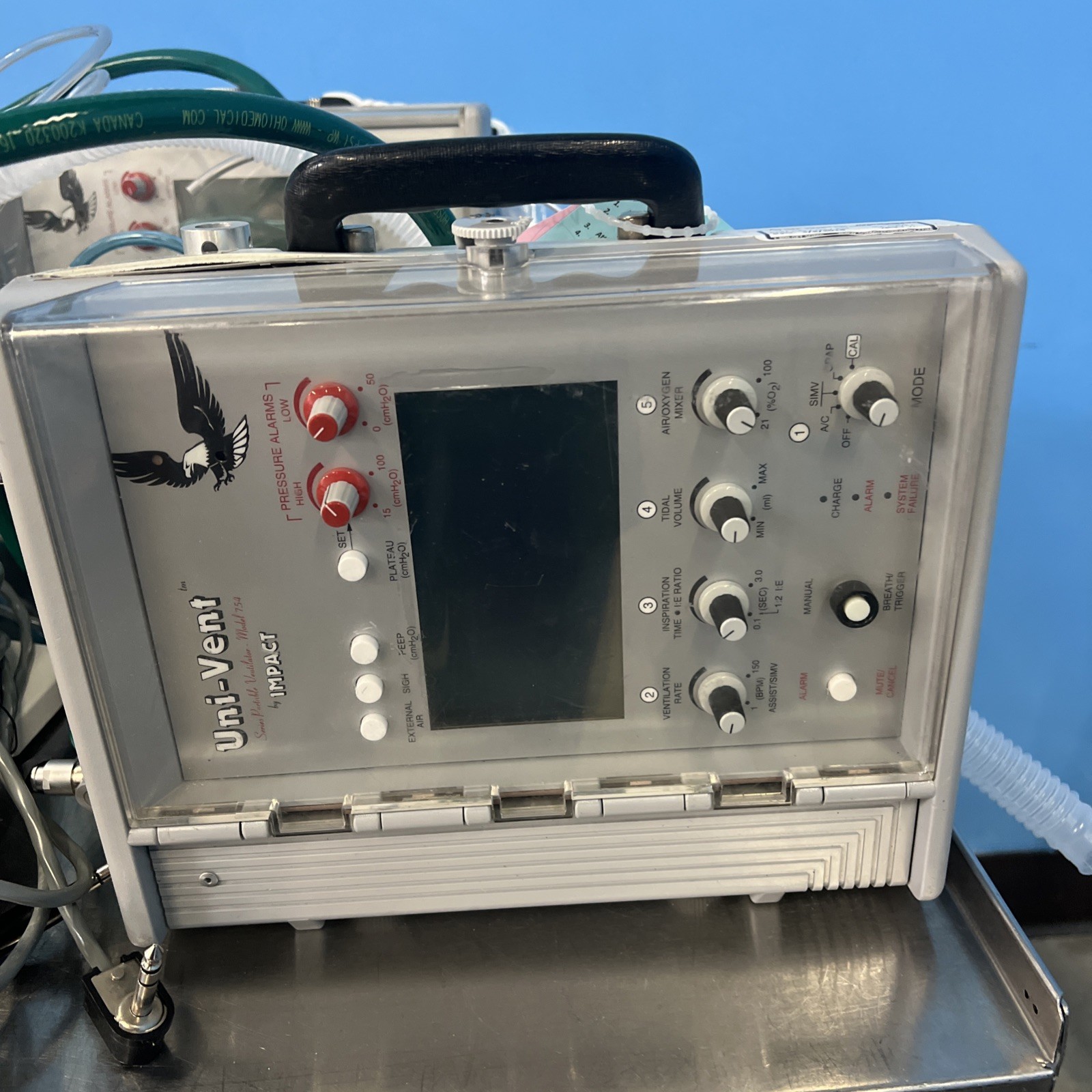 3 Uni-Vent Model 754 Series Portable Ventilator by Impact – Untested, For PARTS