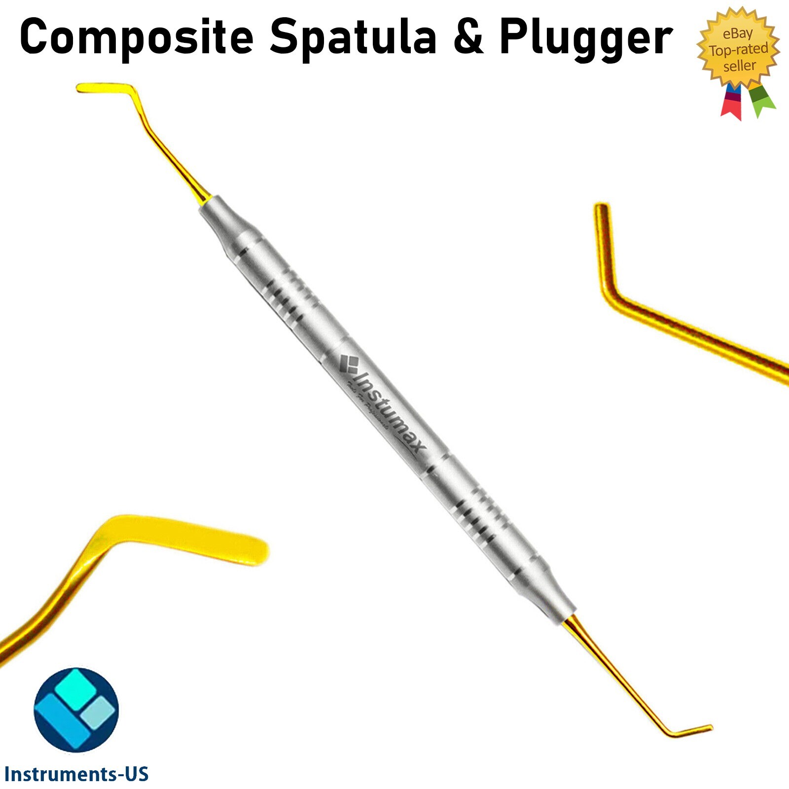 Dental Composite Filling Instruments Spatula & Plugger Titanium Gold Tips