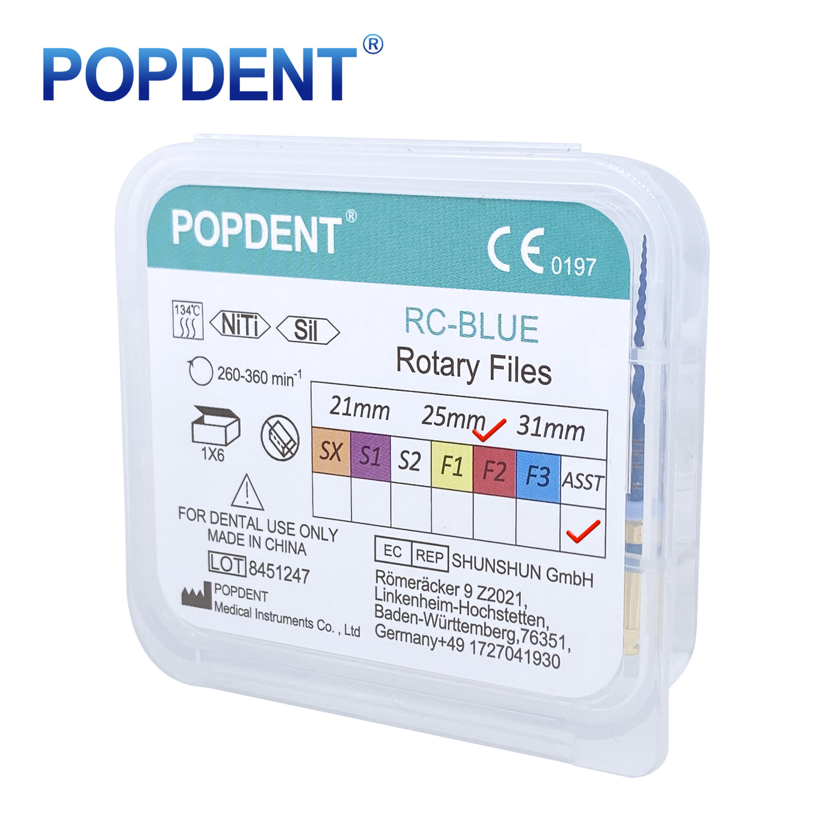 POPDENT Dental Endo Rotary Files X-Pro Gold Taper NITI Endodontic Root Files