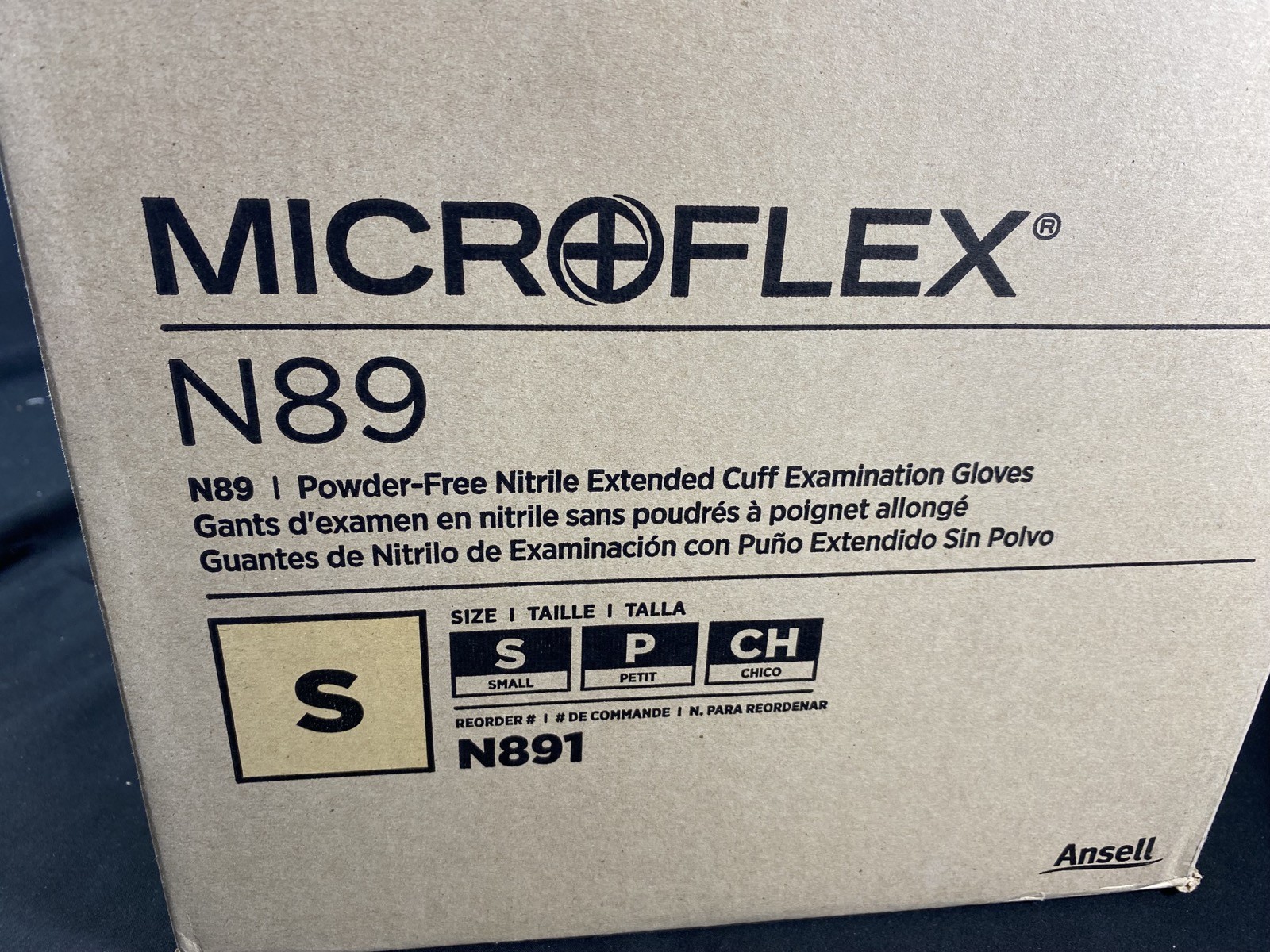 ANSELL MICROFLEX N89 Small 5.9 Mil Extended Cuff Nitrile Gloves 163092 (500/Cs)