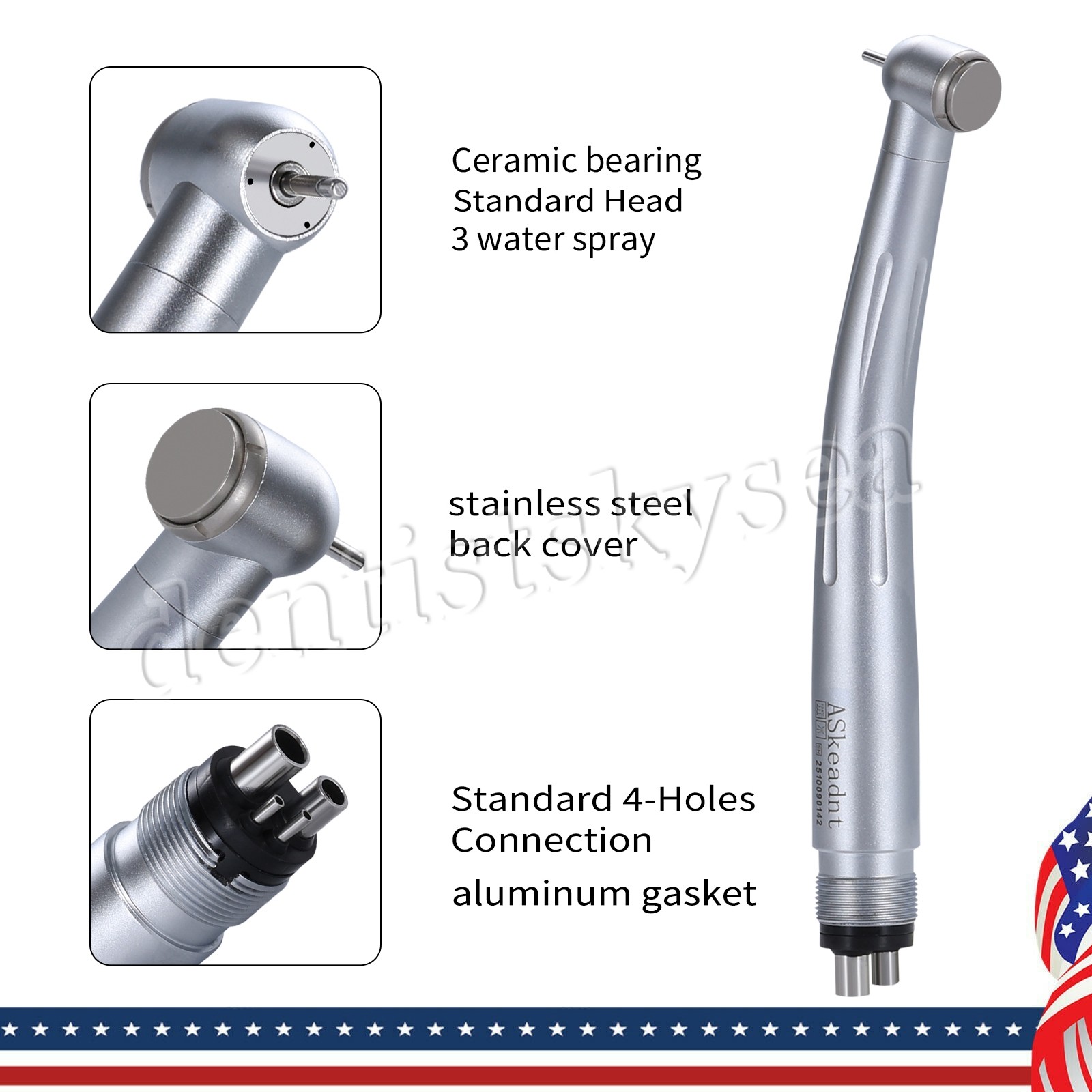 Dental High Speed Handpiece Push Button 4H Air Turbine