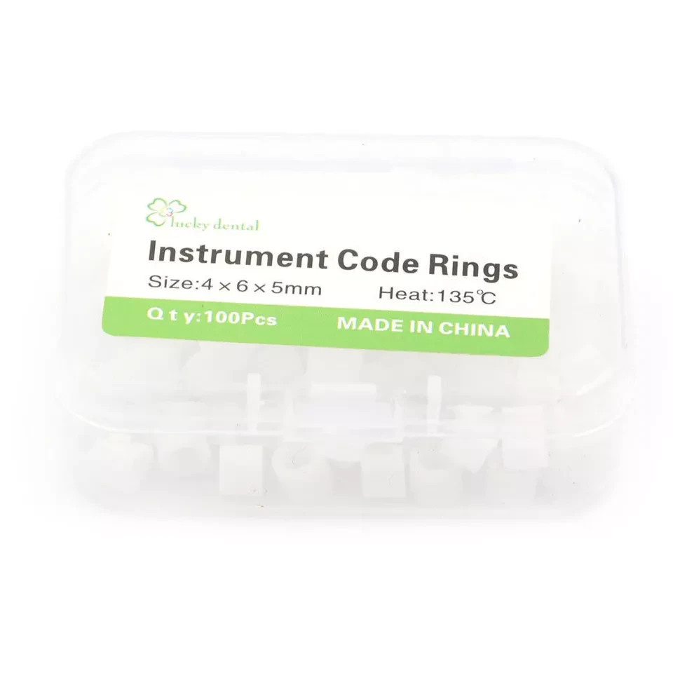 100/Box Dental Small Silicone Color Code Rings Bands Hygienist Instruments