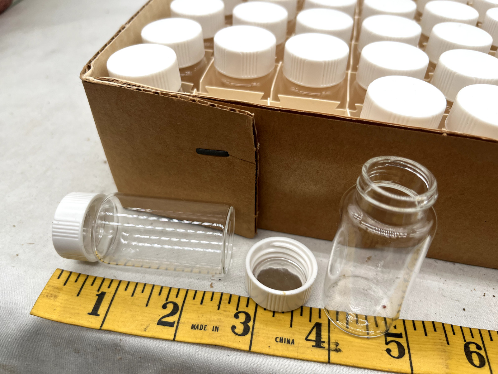 vintage wheaton scintillation vials glass jar art deco screw top lot of 10