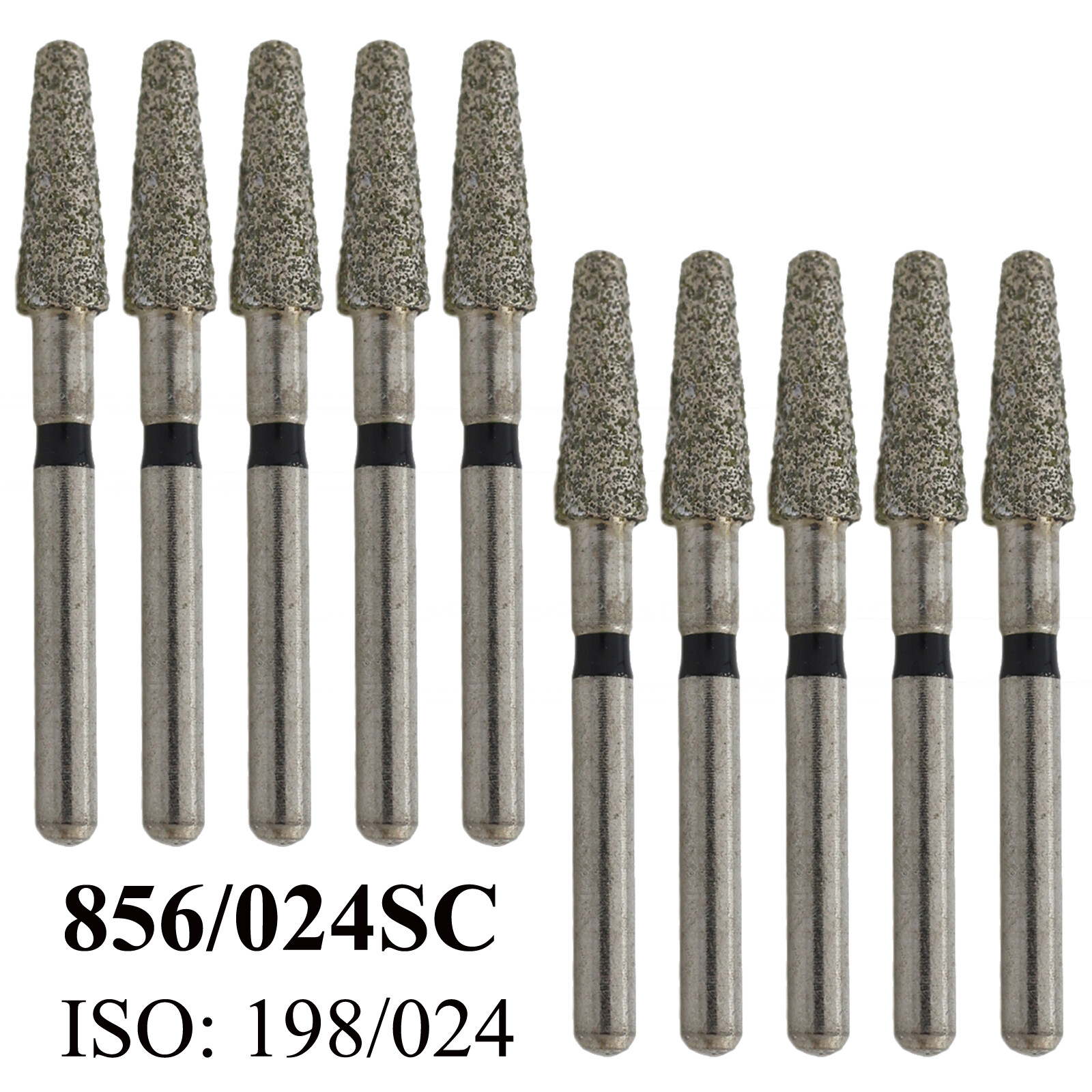 Dental Diamond Bur 856/024SC Round End Taper Super Coarse FG Burs High Speed