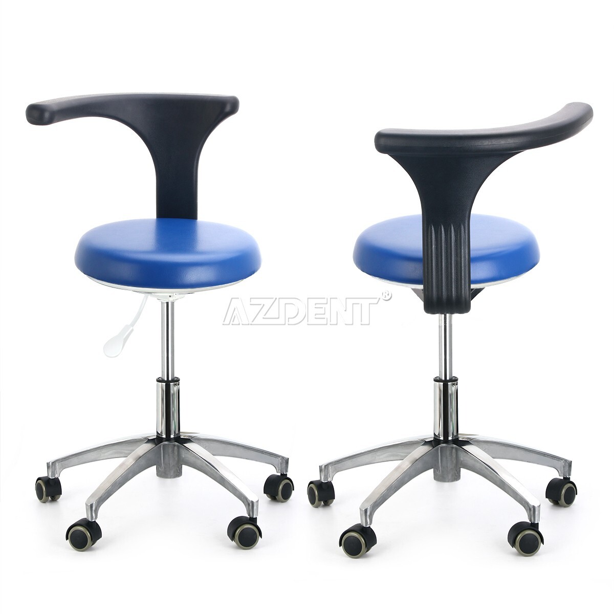 PU Leather Dental Adjustable Stool Dentist Doctor Chair Office Rolling Stool UPS
