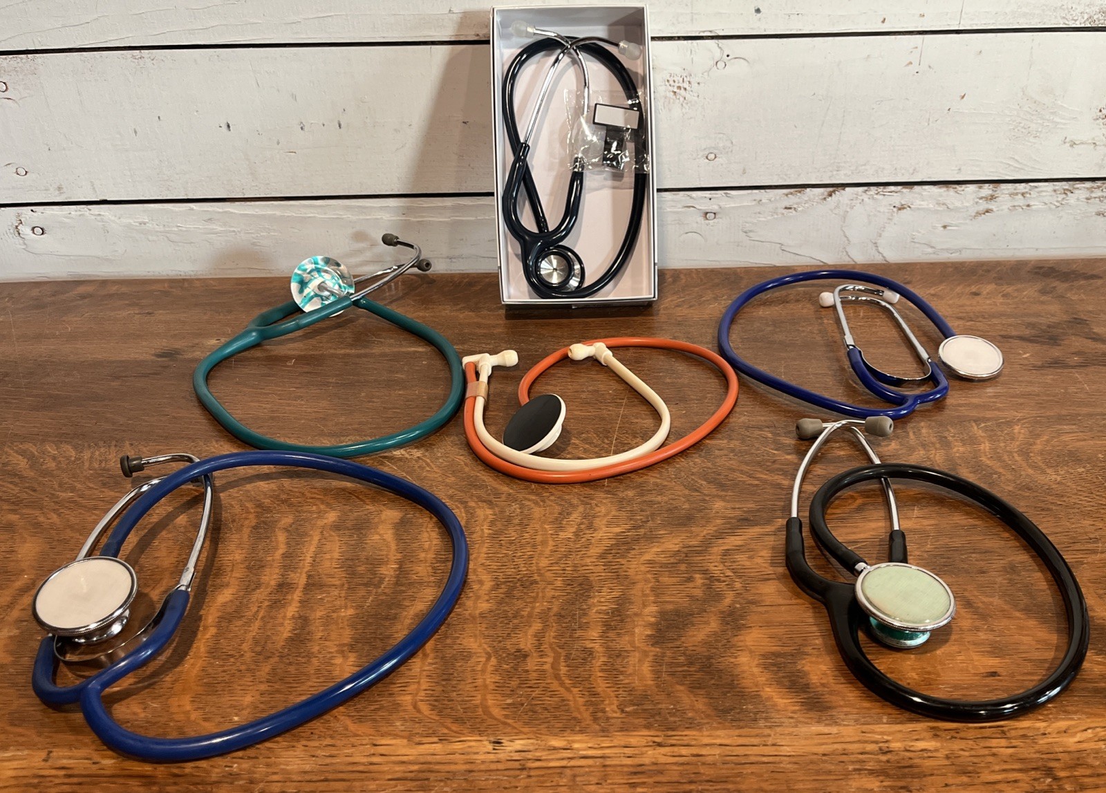 Mixed Stethoscope Lot 6 MDF And Unknown- Vintage Still Working