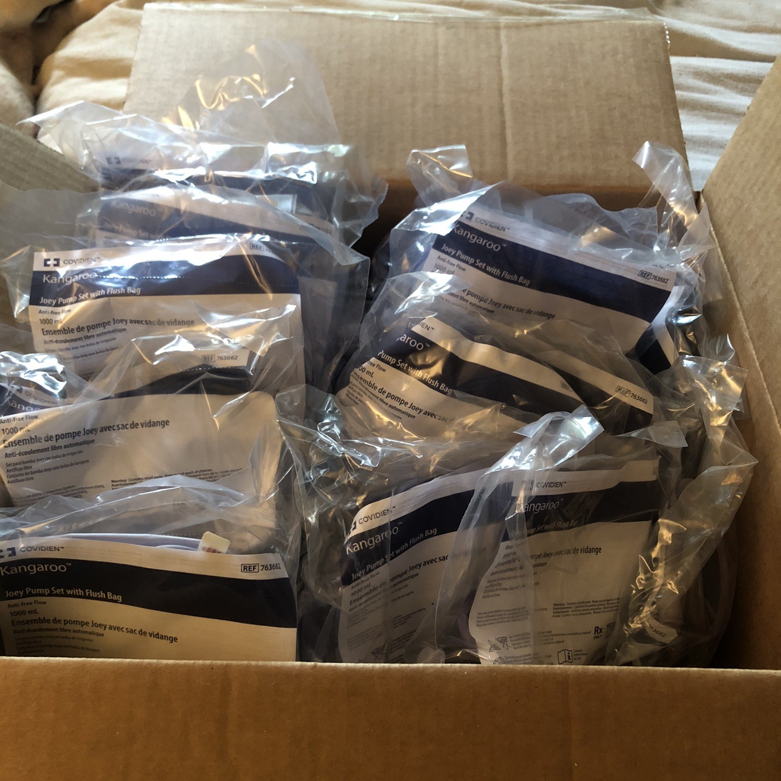 Lot of 30 Joey Pump Feeding Bags Set w/Flush Bag 1000mL REF 763662 New