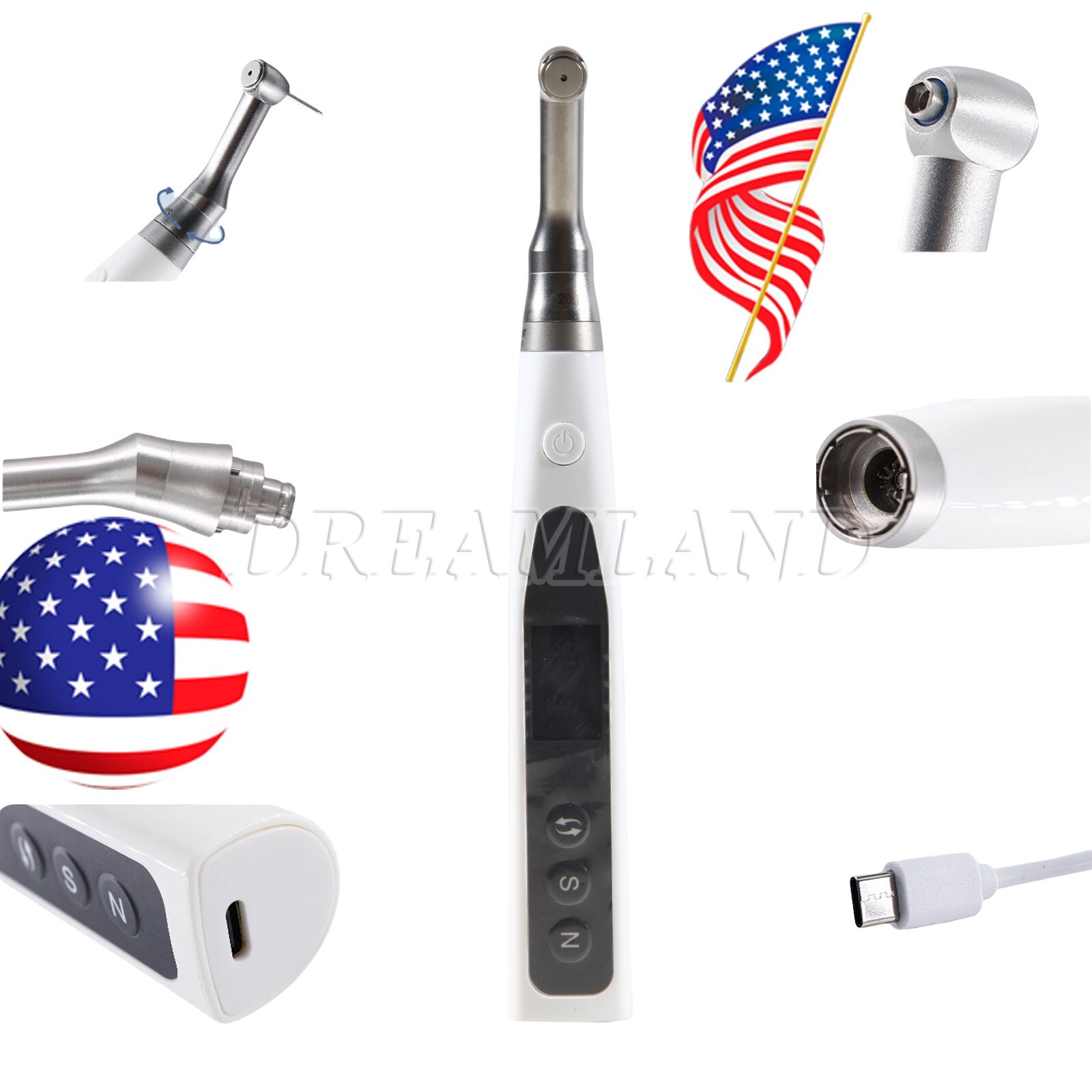 Dental Electric Implant Wrench Motor Torque Driver Wrench Up To 50Ncm 50rpm