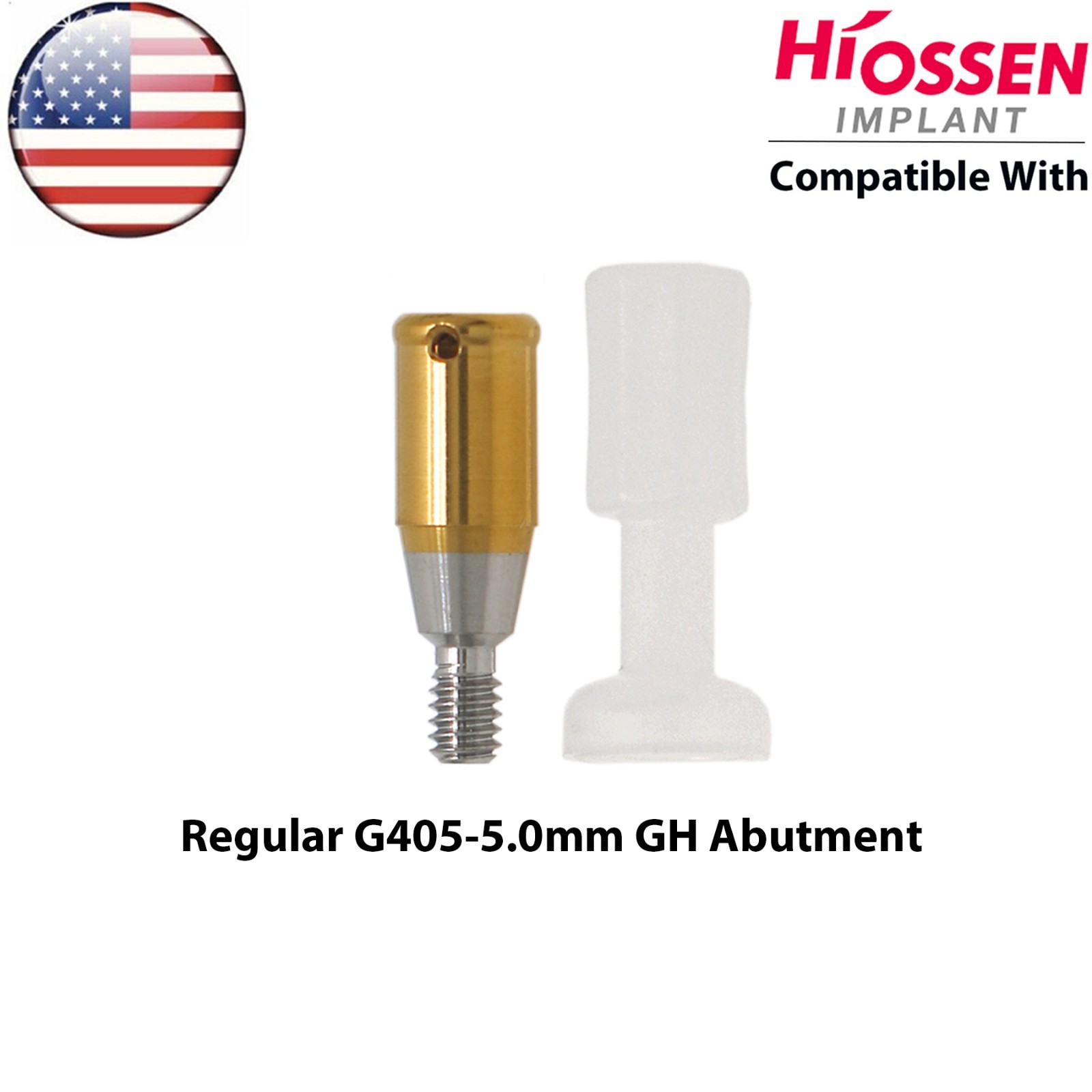 US Fits Hiossen Osstem Overdenture Locator Abutment Regular Mini & Male Caps Kit