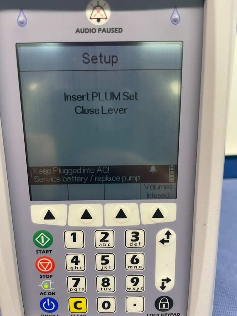 ICU Medical Plum 360 Infusion IV Pump W/Pole and clamp CERT till 8/27