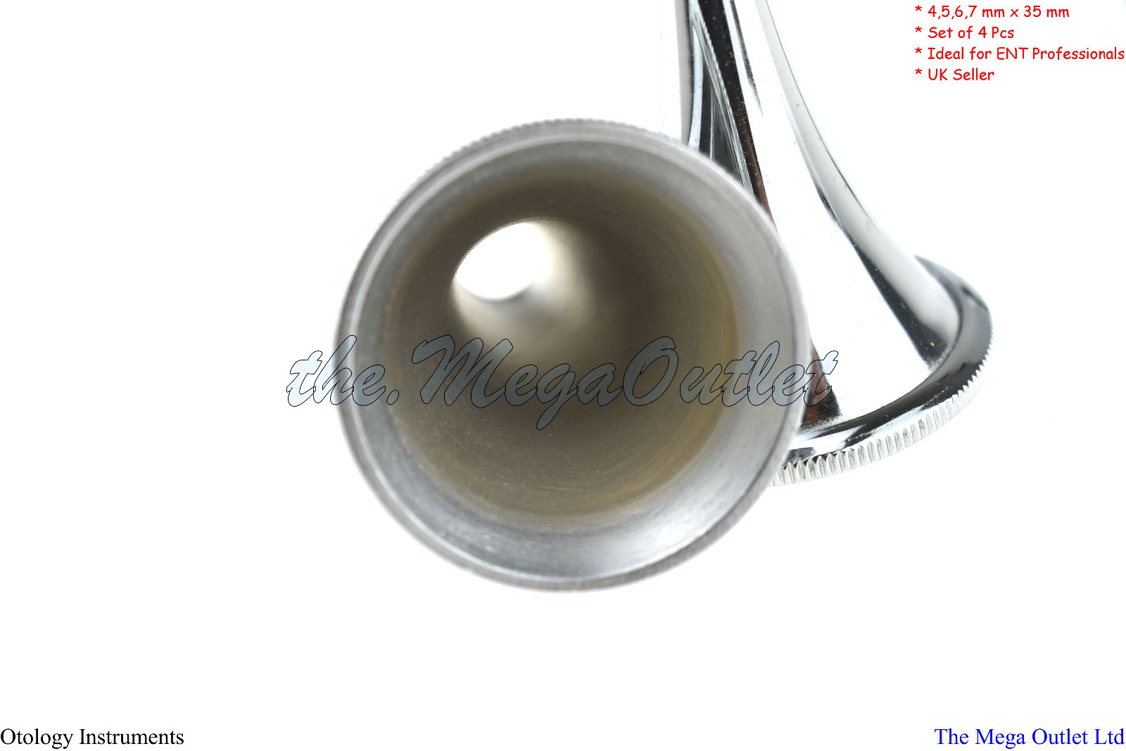 ENT SURGICAL HARTMANN PEDIATRIC EAR SPECULUM CANNULA SILVER & BLACK 4 PIECE SET