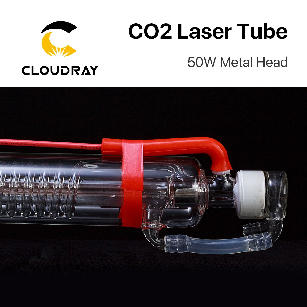 Cloudray 50W CO2 Laser Tube Length 1000mm Dia.50mm Metal Head US Stock