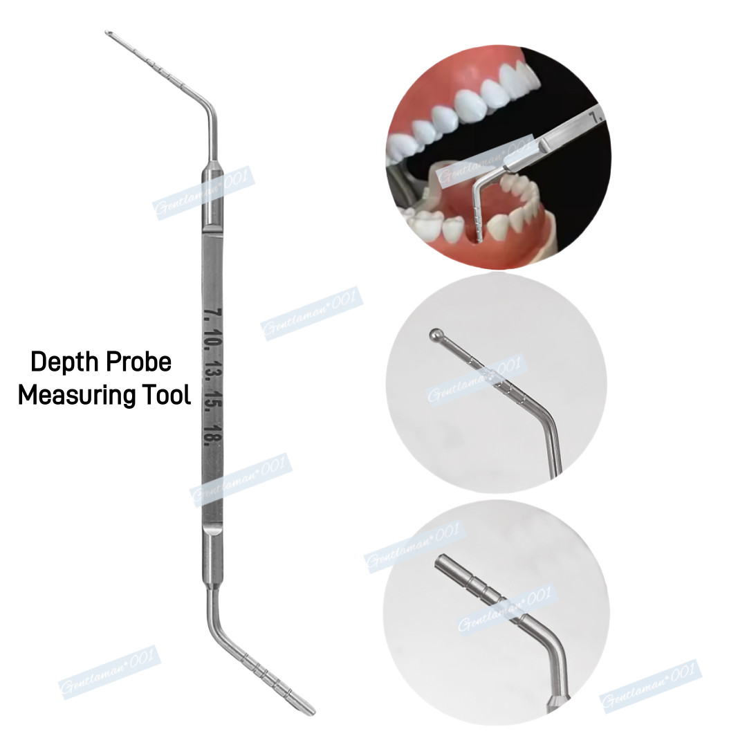 Drilling Hole Depth Probe Measuring Gauge Dental Implant Gingiva Height Measure