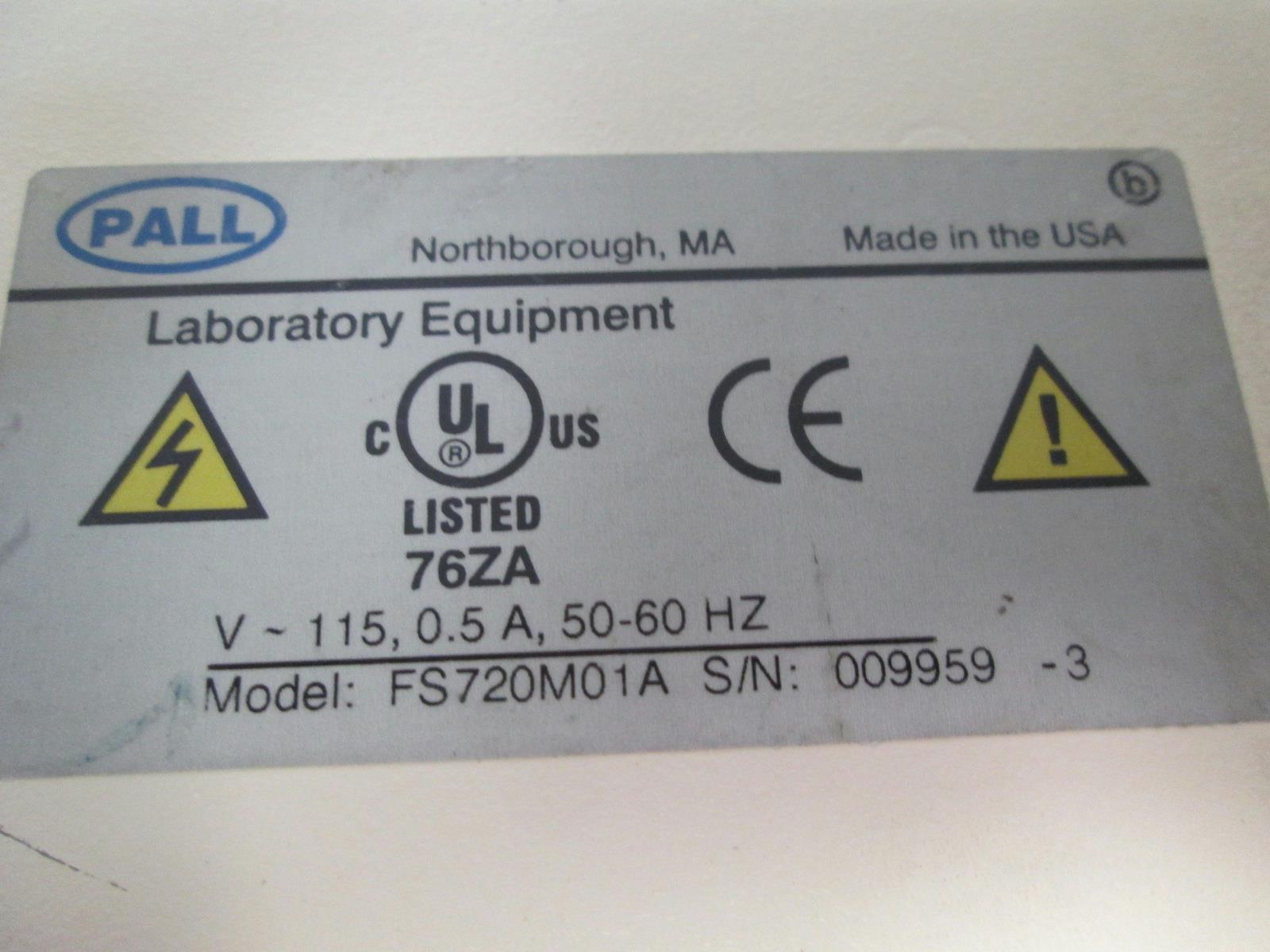 Pall FS720M01A Benchtop Fluid Control Monitor w/Power Cord, 115V, 0.5A, 50/60Hz