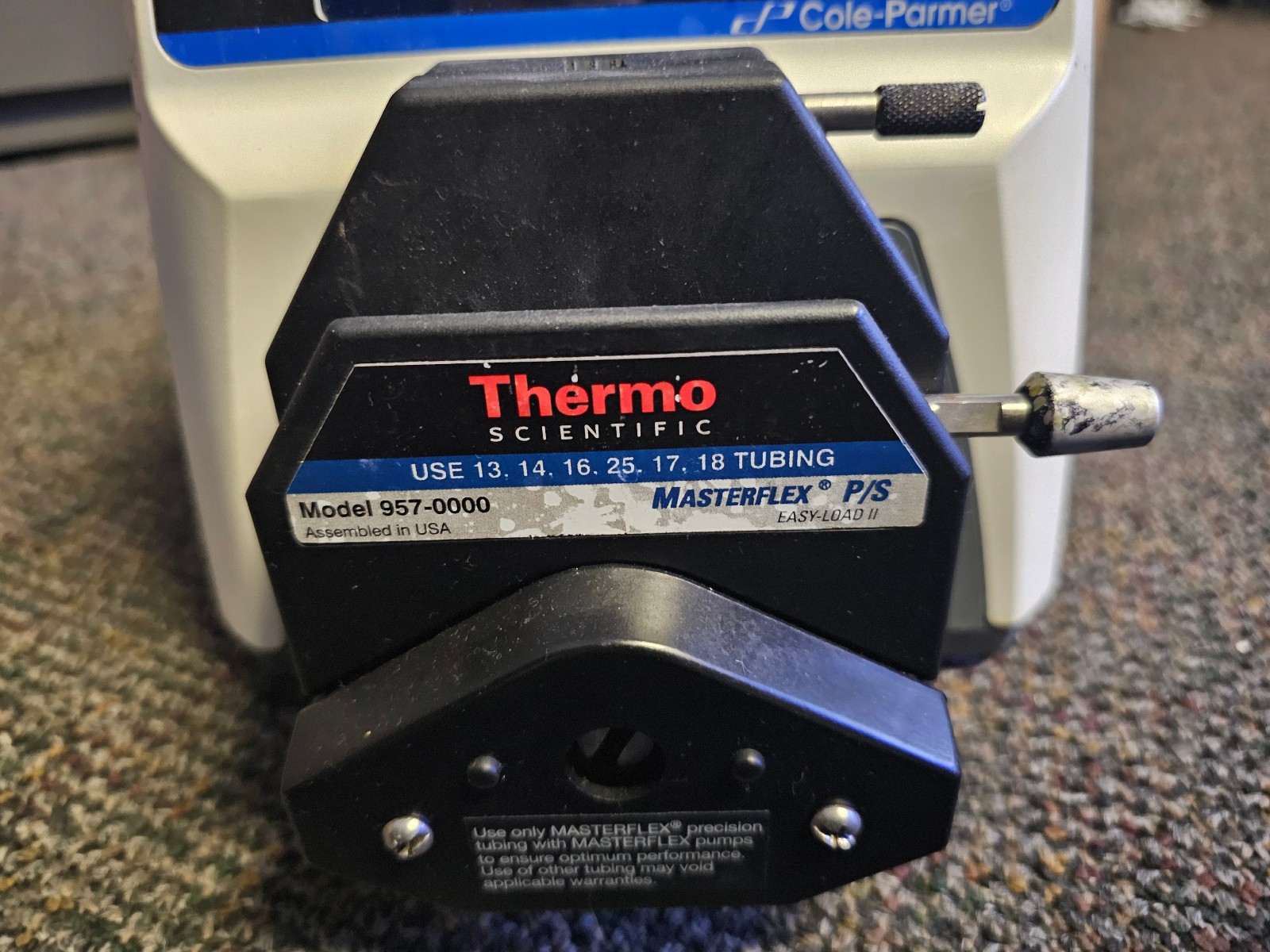Thermo Scientific Masterflex P/S Easy-Load II Pump Head 957-0000 SS Rotor
