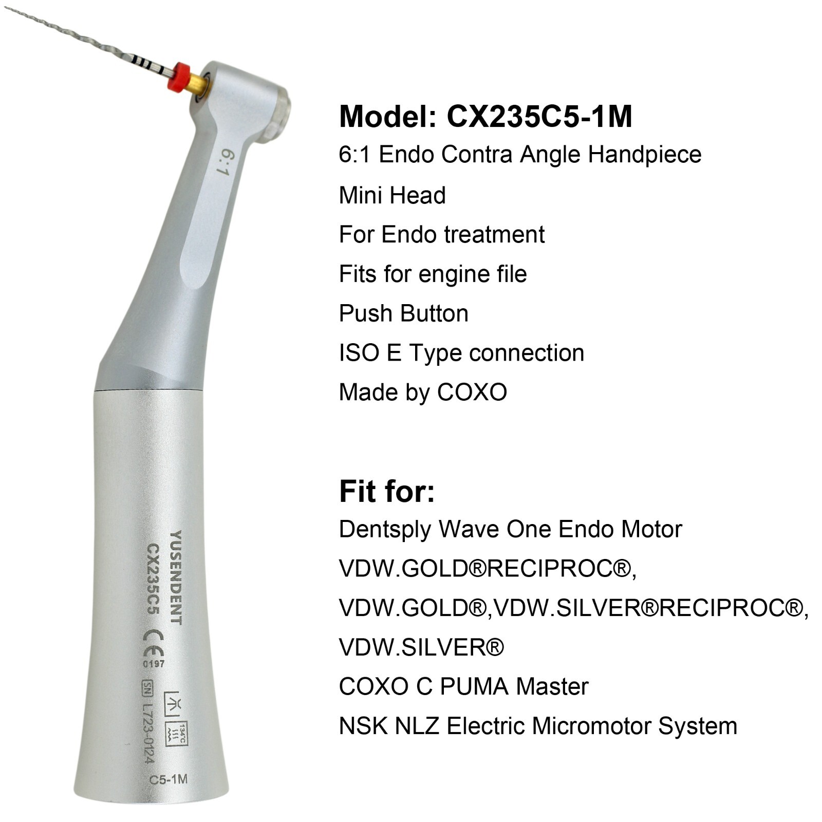 COXO Dental Endo Handpiece 6:1 8:1 10:1 Contra Angle Endodontic NSK Dentsply M4