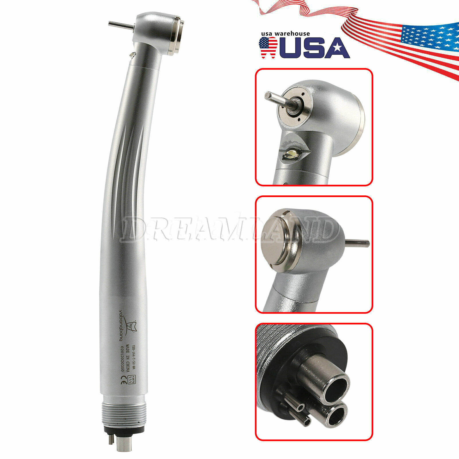 Dental LED E-generator Fiber Optic High Speed Handpiece 2Holes 4-Holes FDA