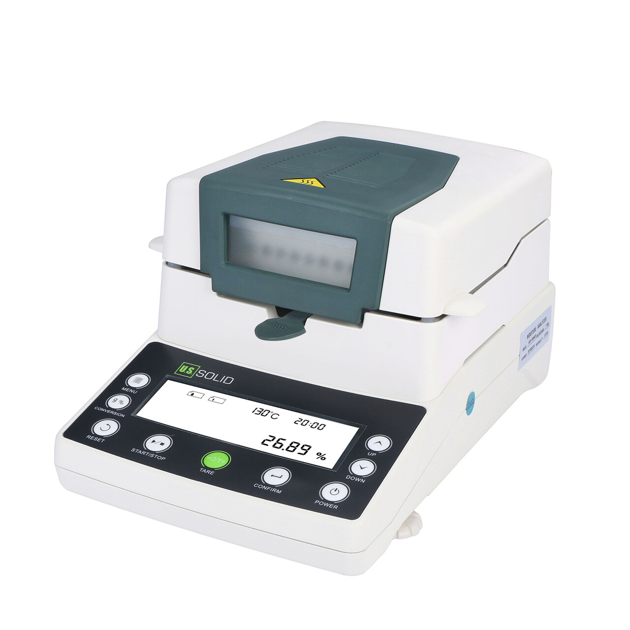 U.S. Solid Halogen Moisture Analyzer 110gx5mg 0.1% Readability