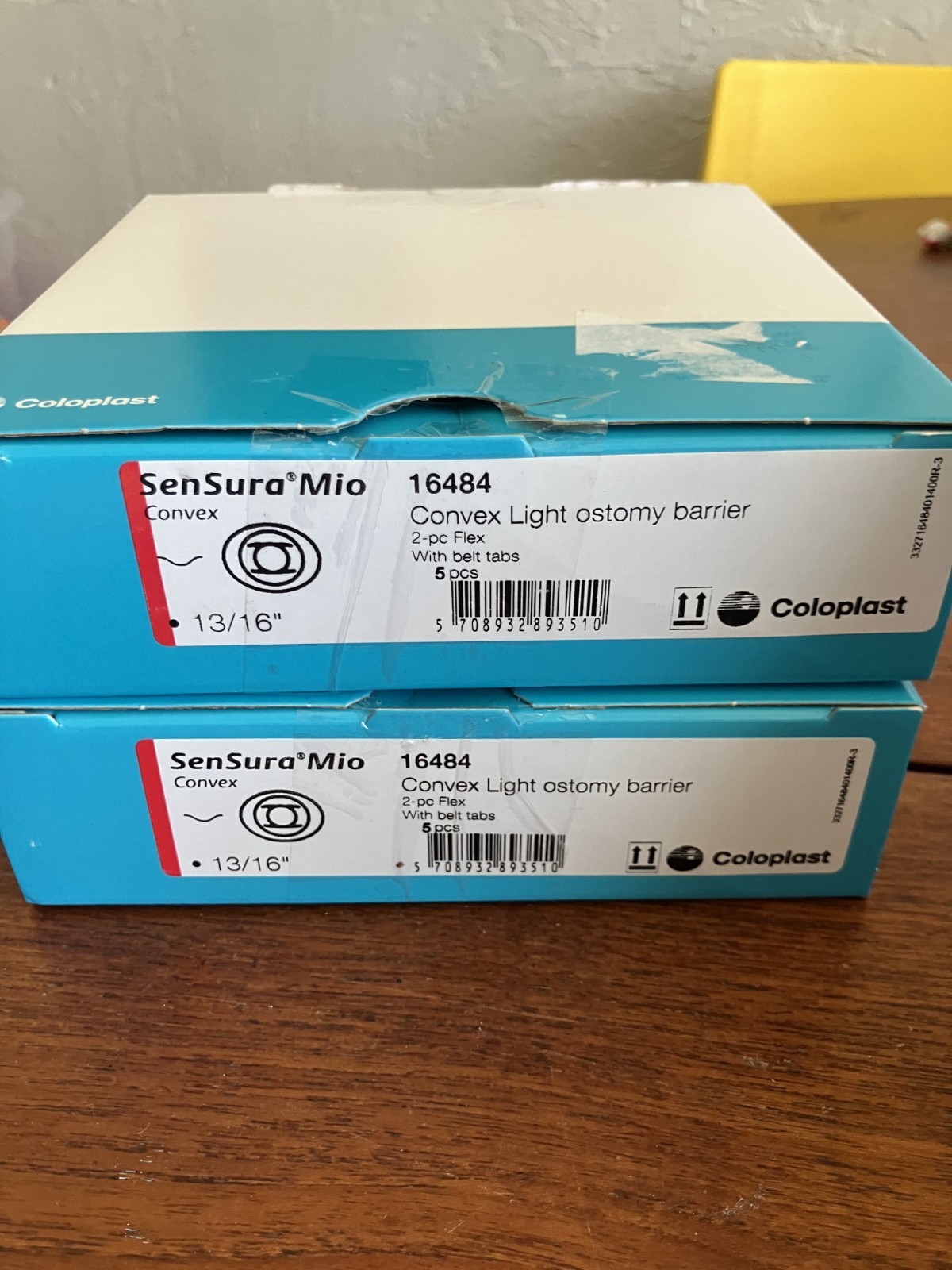 Coloplast SenSura Mio Flex Barrier 13/16″ Convex Light 16484 Gray 5 lot 2 boxes